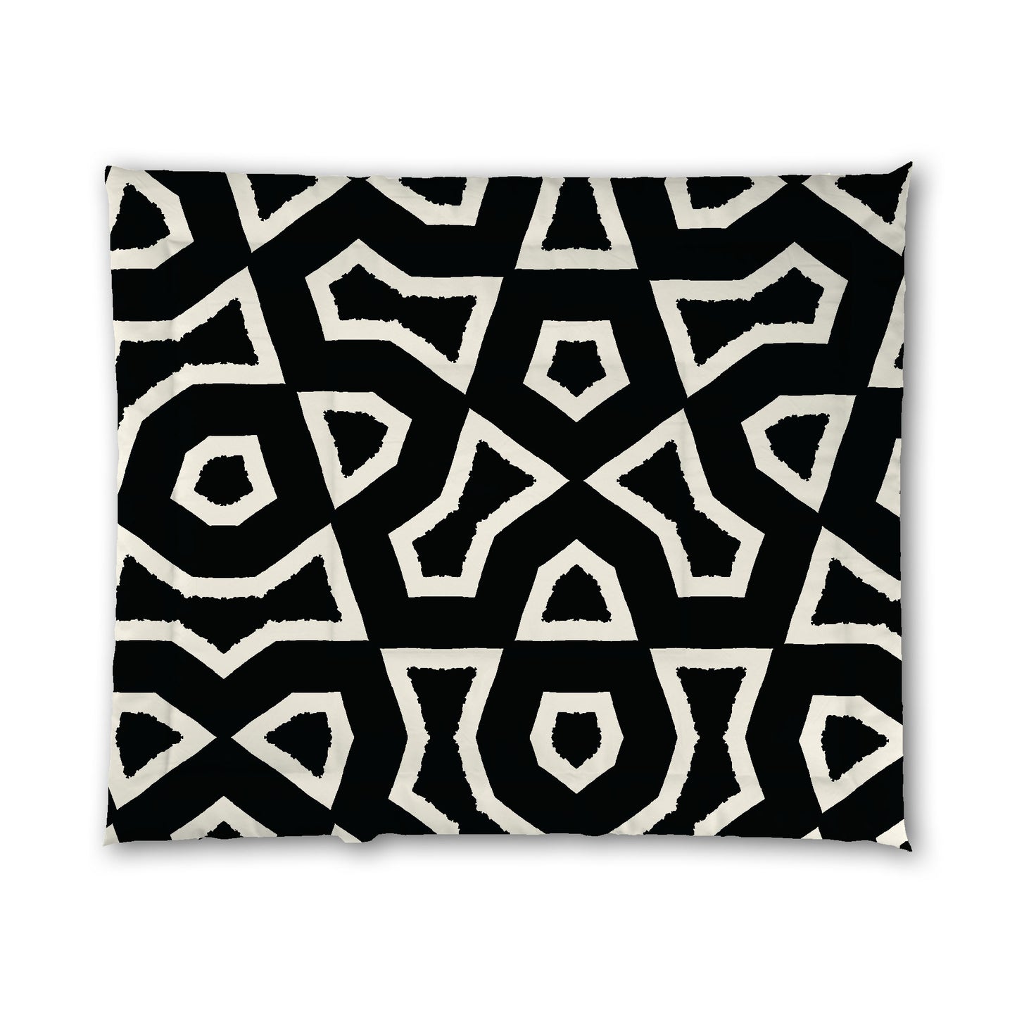 Black Microfiber Comforter, Bold Pale Cream Graphic, King (width x length) 104 x 88 inches / 264 x 224 cm