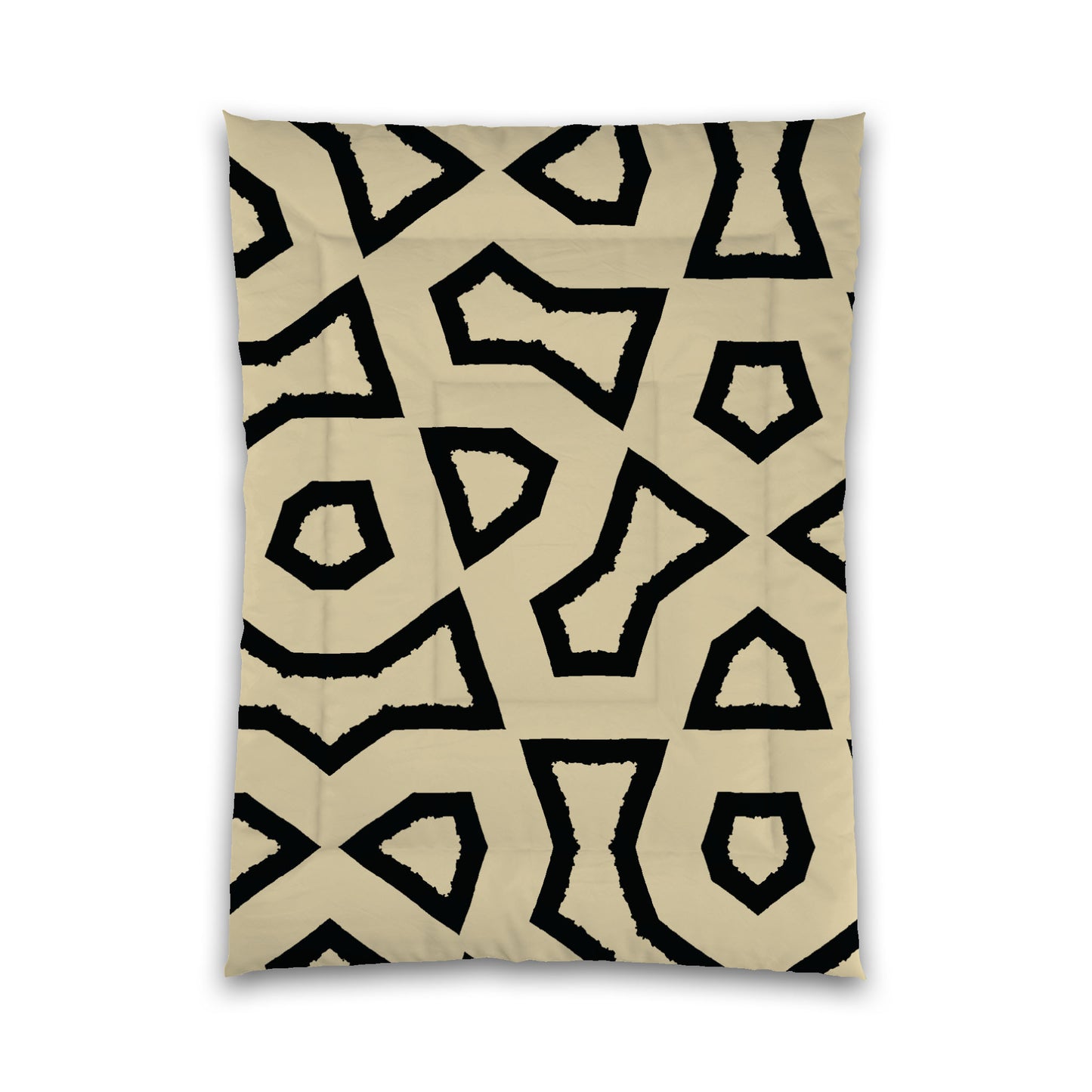 Desert Sand Microfiber Comforter, Bold Black Graphic, Twin (width x length) 68 x 88 inches / 173 x 224 cm