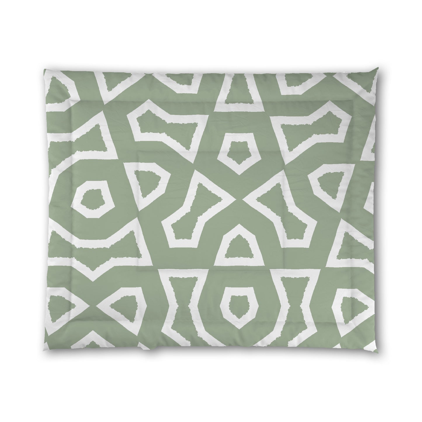Green Microfiber Comforter, Bold White Graphic | MFCO-1052-392