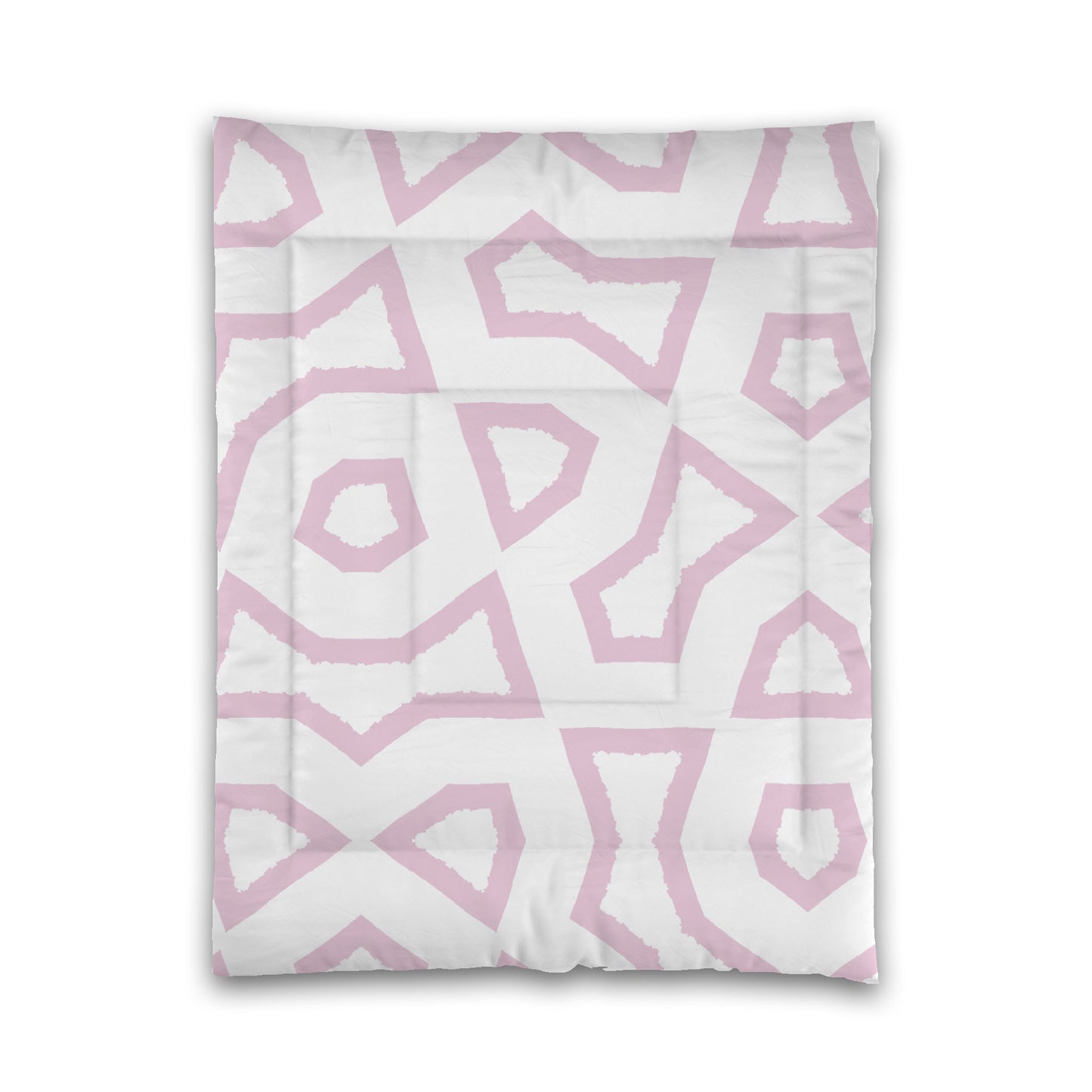 White Microfiber Comforter, Bold Pink Graphic, Twin (width x length) 68 x 88 inches / 173 x 224 cm