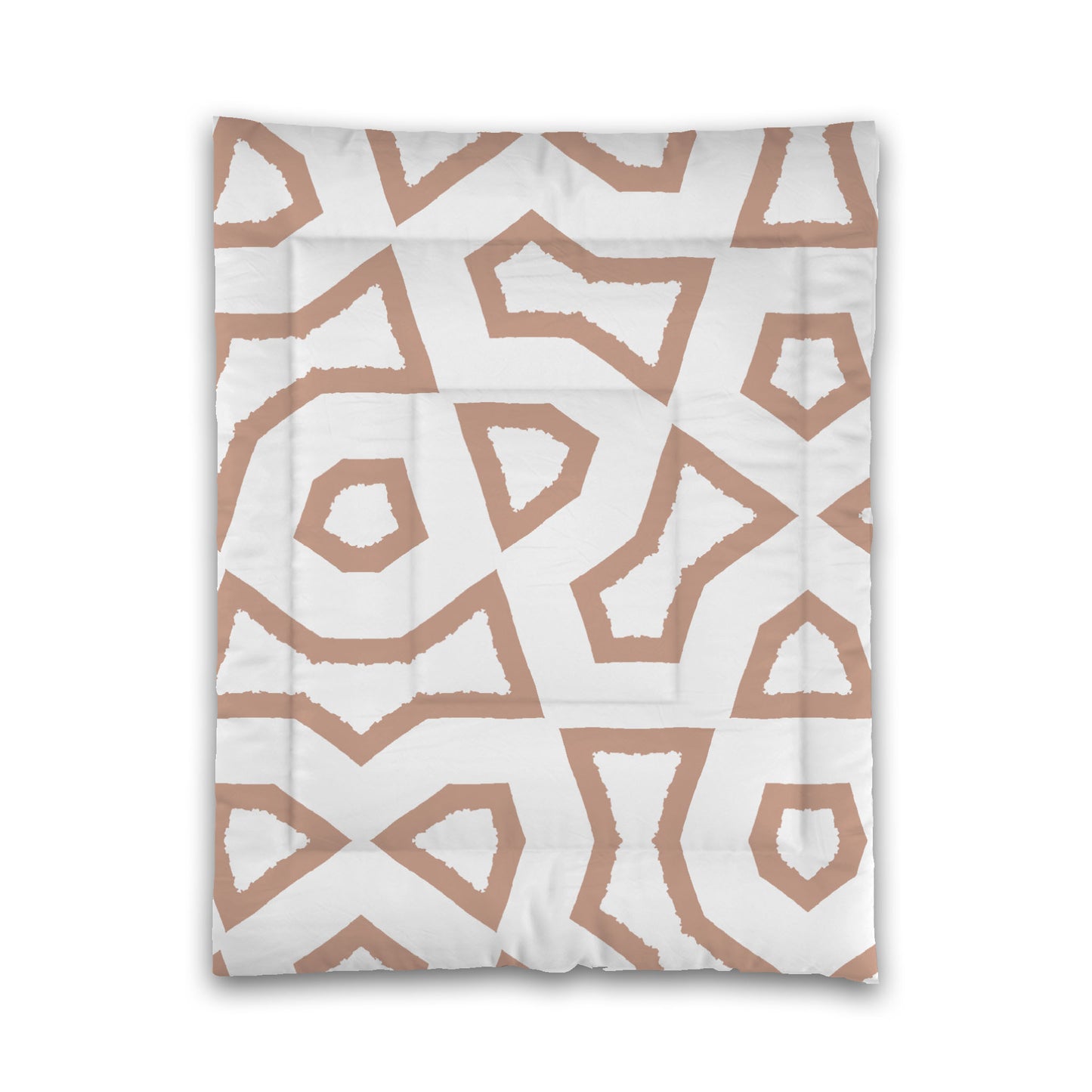 White Microfiber Comforter, Bold Salmon Graphic, Twin (width x length) 68 x 88 inches / 173 x 224 cm