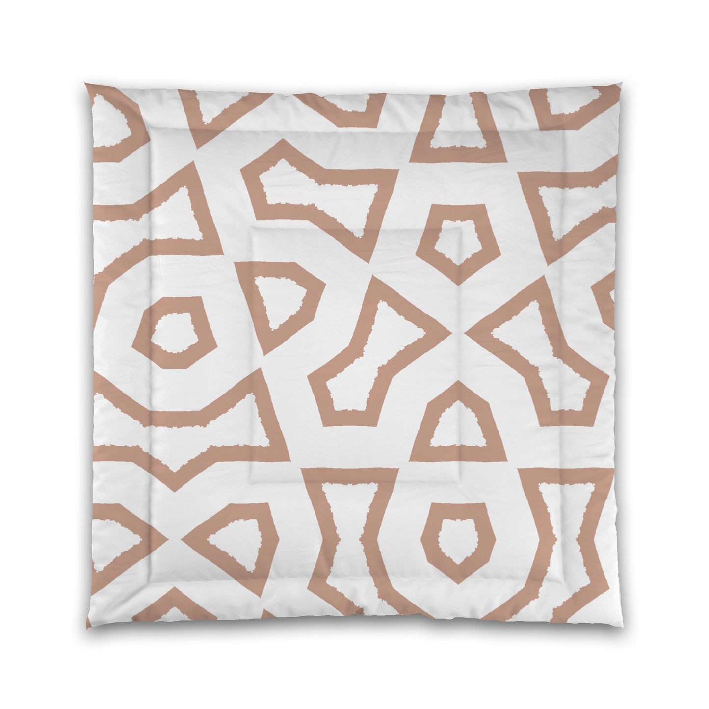 White Microfiber Comforter, Bold Salmon Graphic, King (width x length) 104 x 88 inches / 264 x 224 cm