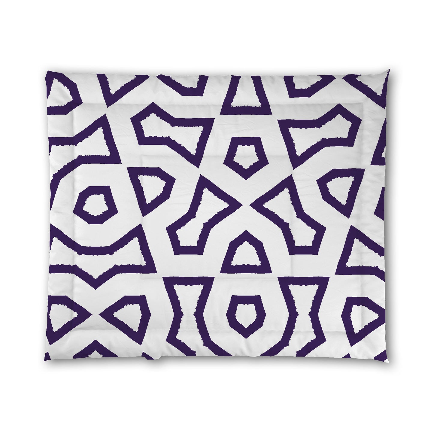 White Microfiber Comforter, Bold Purple Graphic | MFCO-1143-391