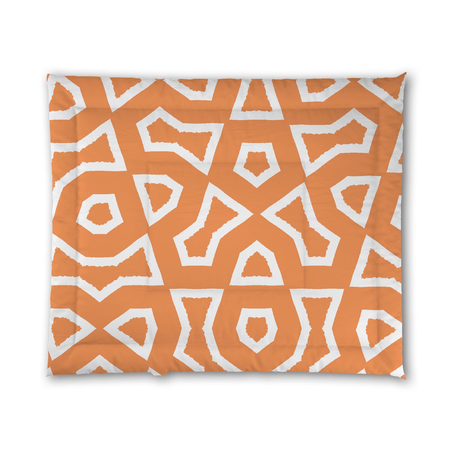 Orange Microfiber Comforter, Bold White Graphic | MFCO-1181-392