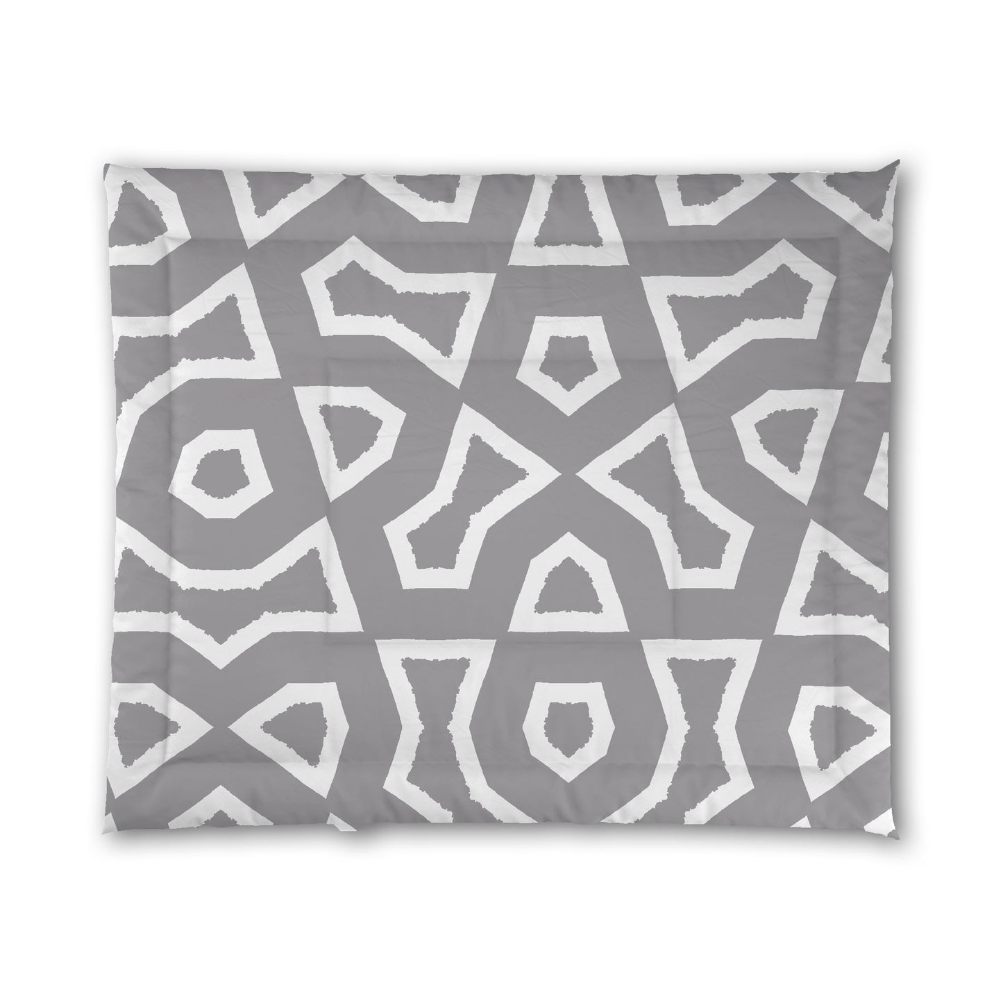Grey Microfiber Comforter, Bold White Graphic | MFCO-1203-392