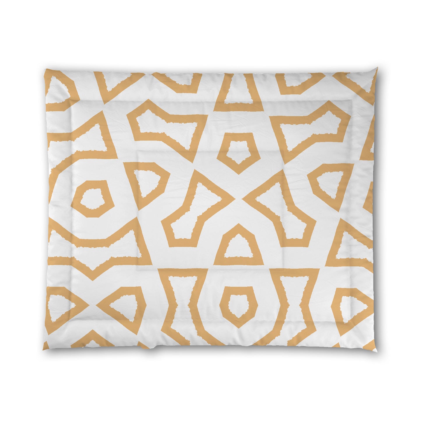 White Microfiber Comforter, Bold Pale Orange Graphic | MFCO-1232-391
