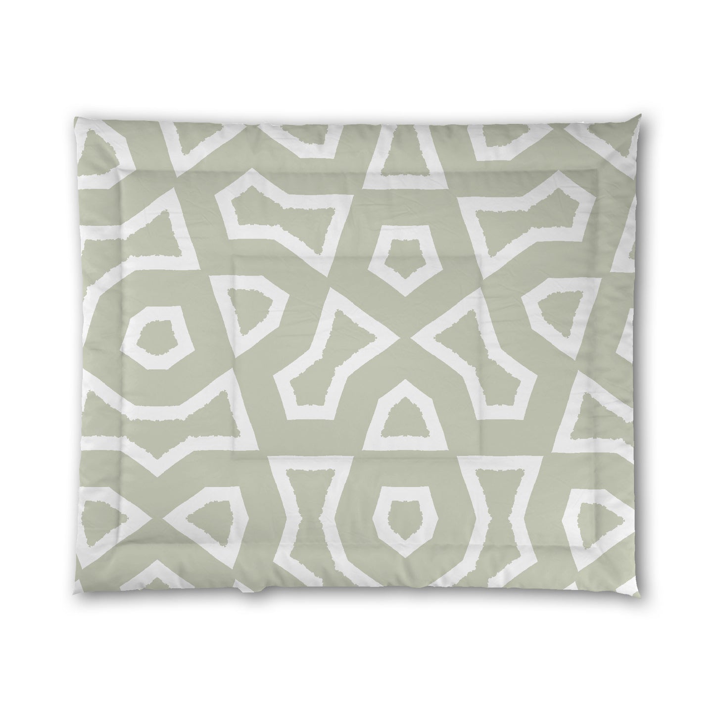 Pale Green Microfiber Comforter, Bold White Graphic | MFCO-1241-392