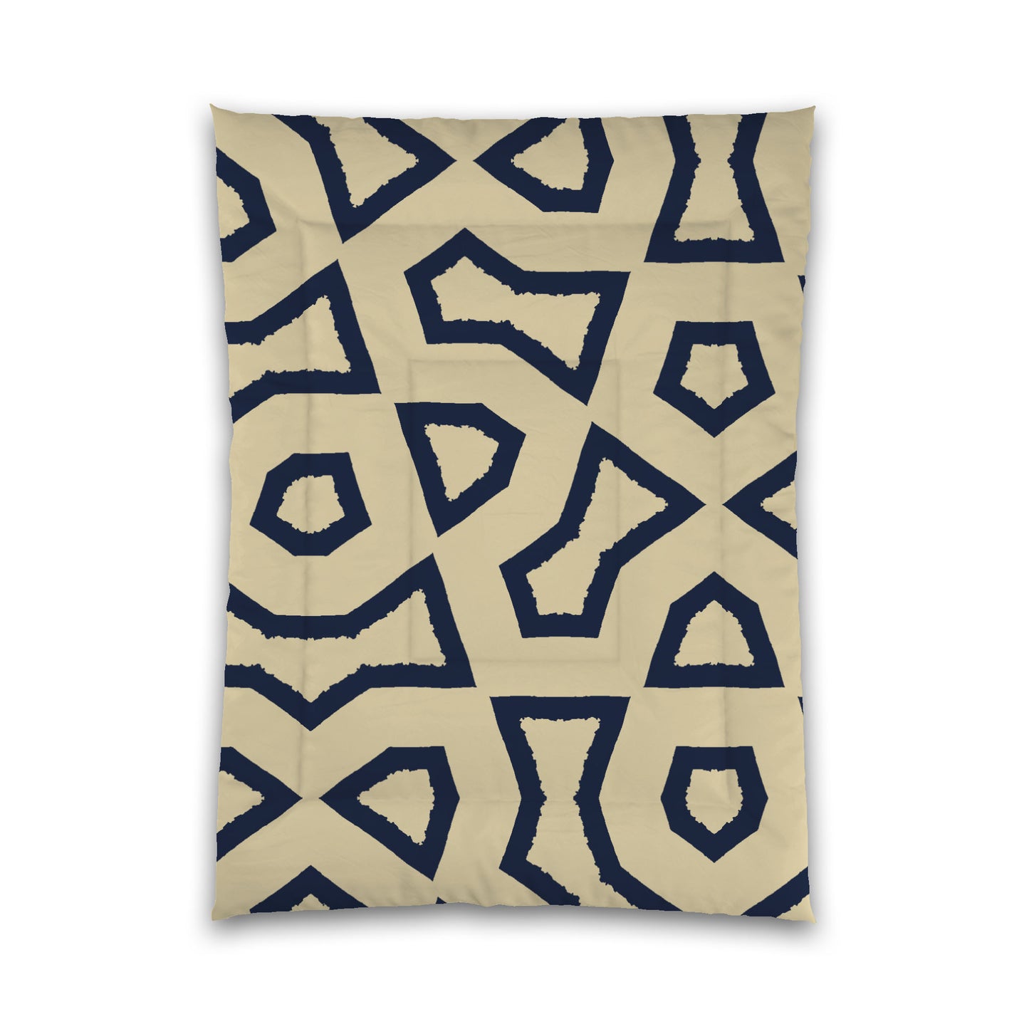 Desert Sand Microfibre Comforter, Bold Navy Blue Graphic, Twin XL (width x length) 68 x 92 inches / 173 x 234 cm