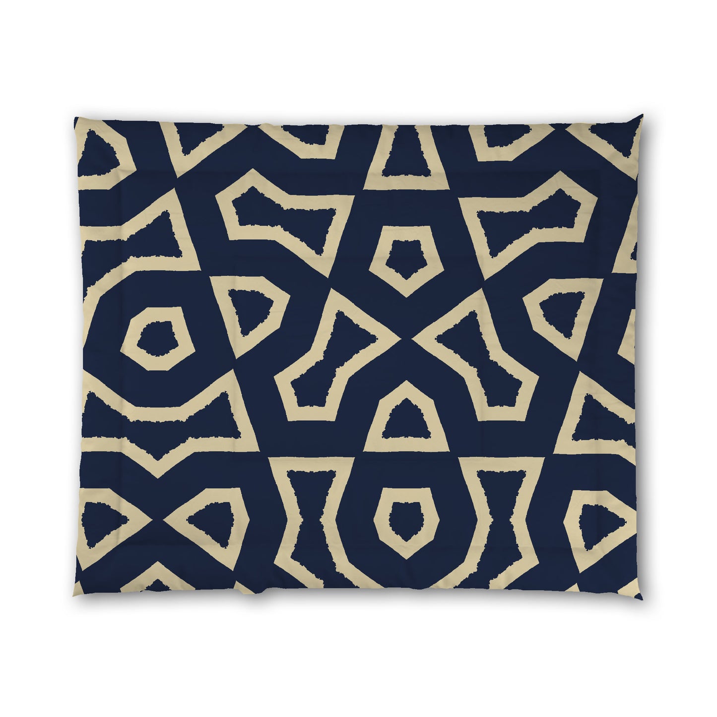 Navy Blue Microfiber Comforter, Bold Desert Sand Graphic, King (width x length) 104 x 88 inches / 264 x 224 cm