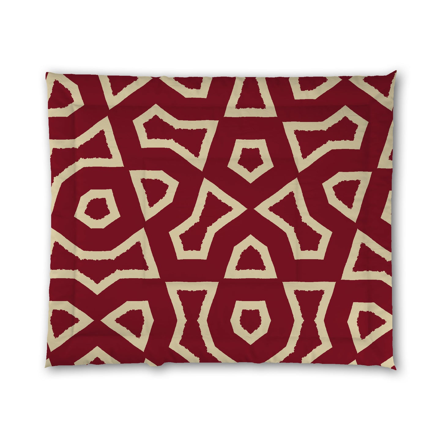 Burgundy Red Microfiber Comforter, Bold Desert Sand Graphic, King (width x length) 104 x 88 inches / 264 x 224 cm