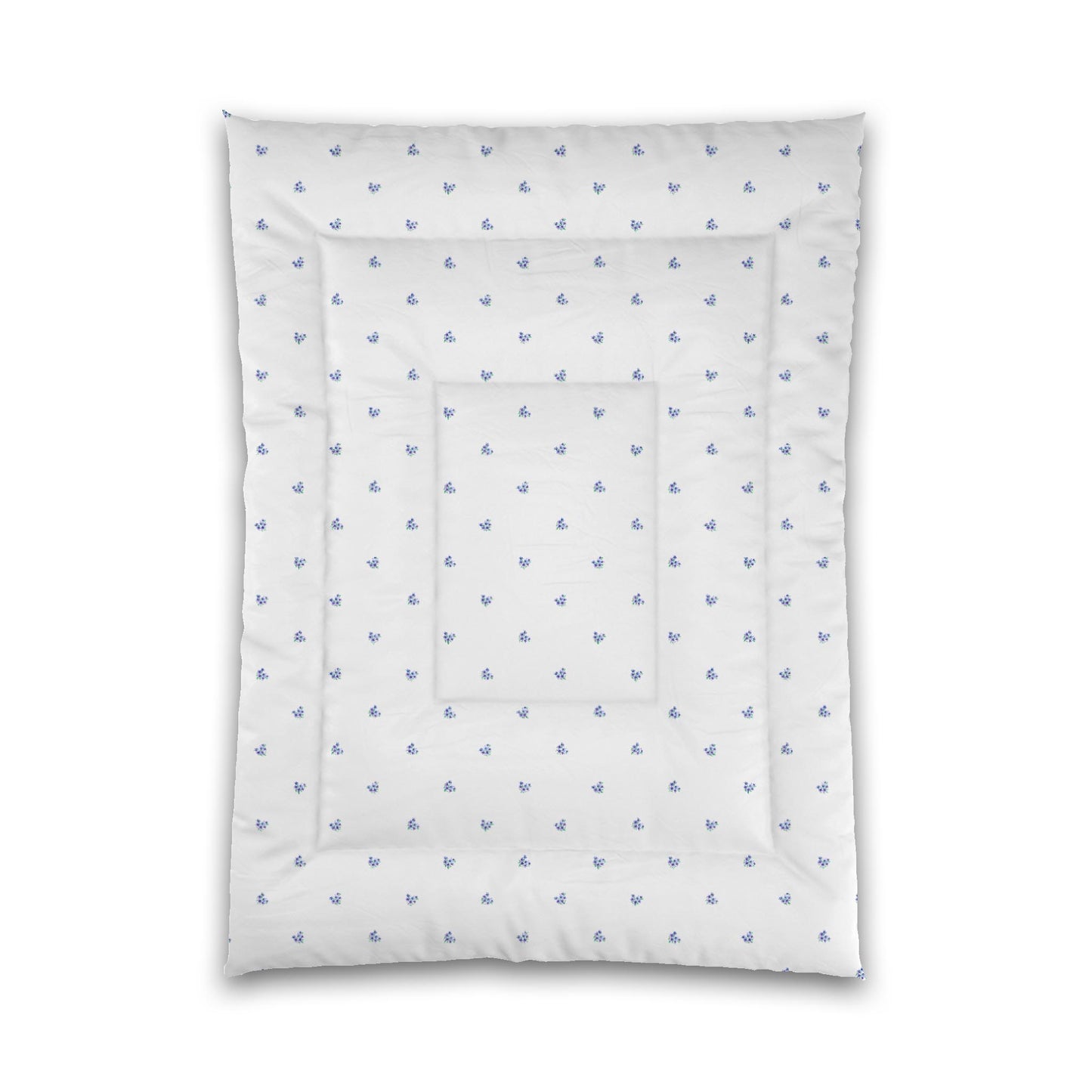 White Microfiber Comforter, Small Purple Floral Pattern | MFCO-1306