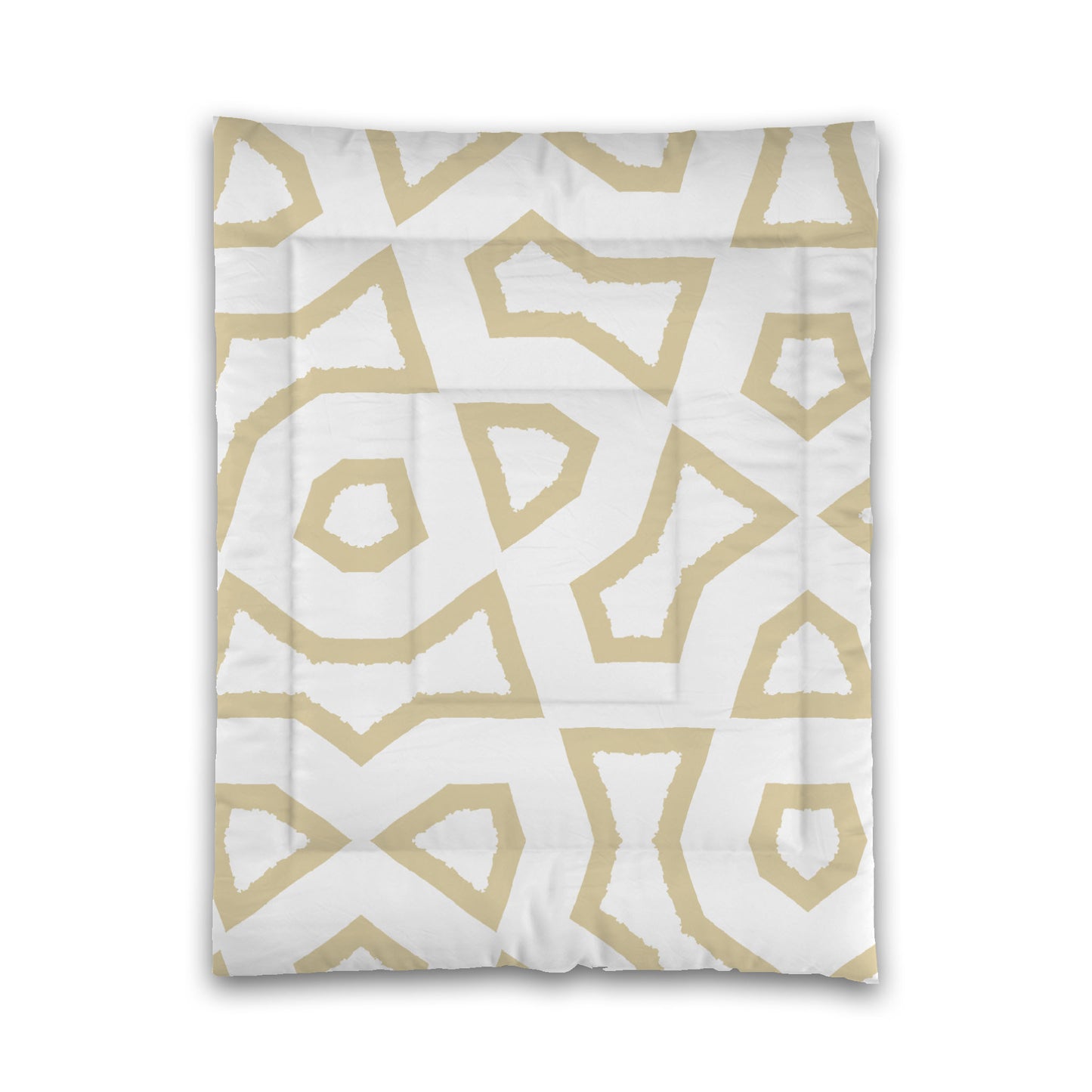 White Microfiber Comforter, Bold Desert Sand Graphic, Twin (width x length) 68 x 88 inches / 173 x 224 cm