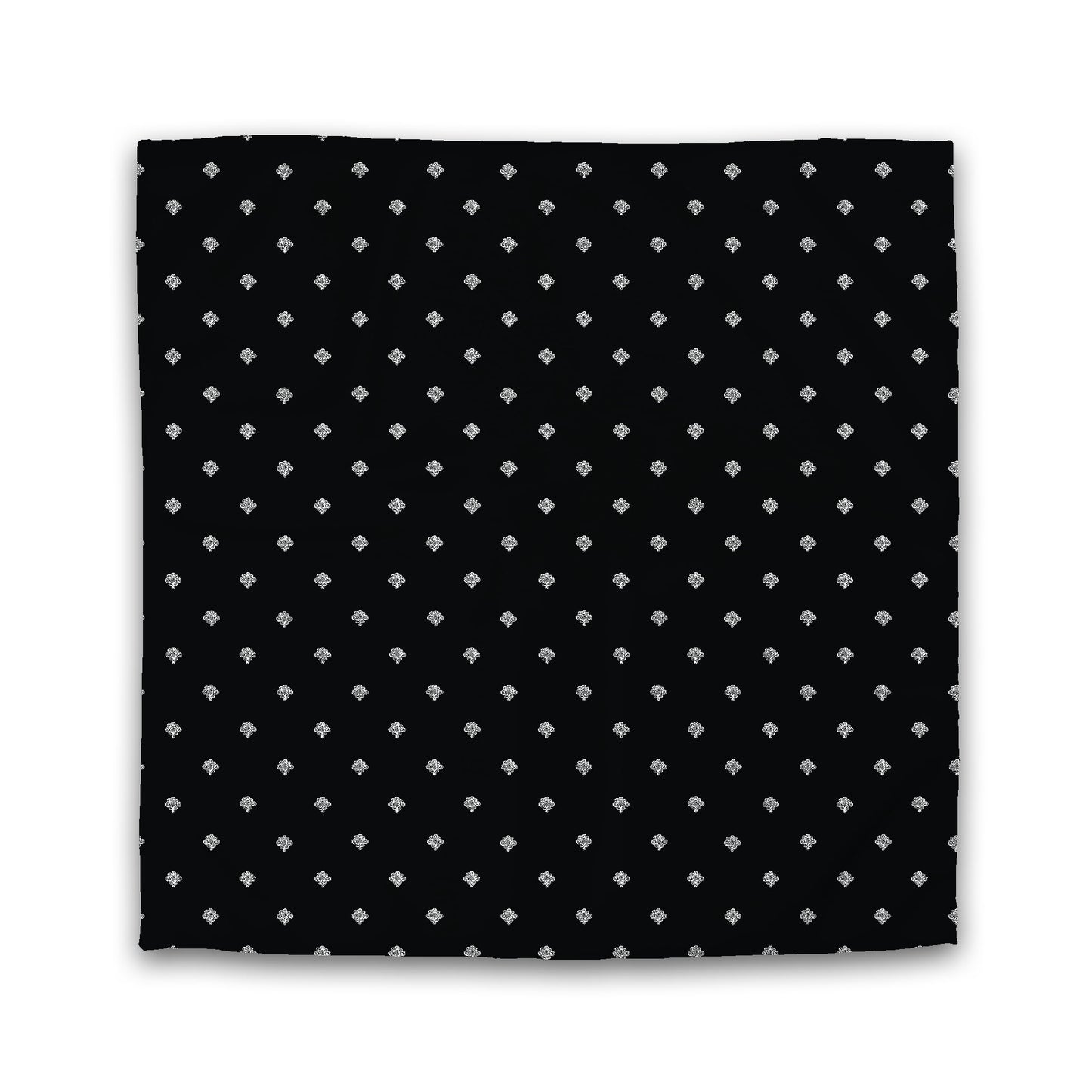 Black Cotton Sateen Duvet Cover, Off-White Hand-painted Swizzle Motif Print | CSDU-1010-172