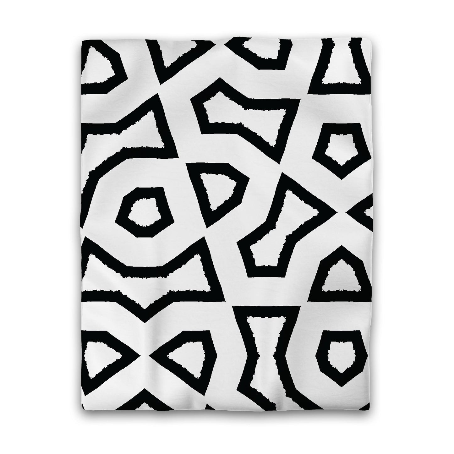 White Microfiber Duvet Cover, Bold Black Graphic, Twin (width x length) 68 x 88 inches / 173 x 224 cm