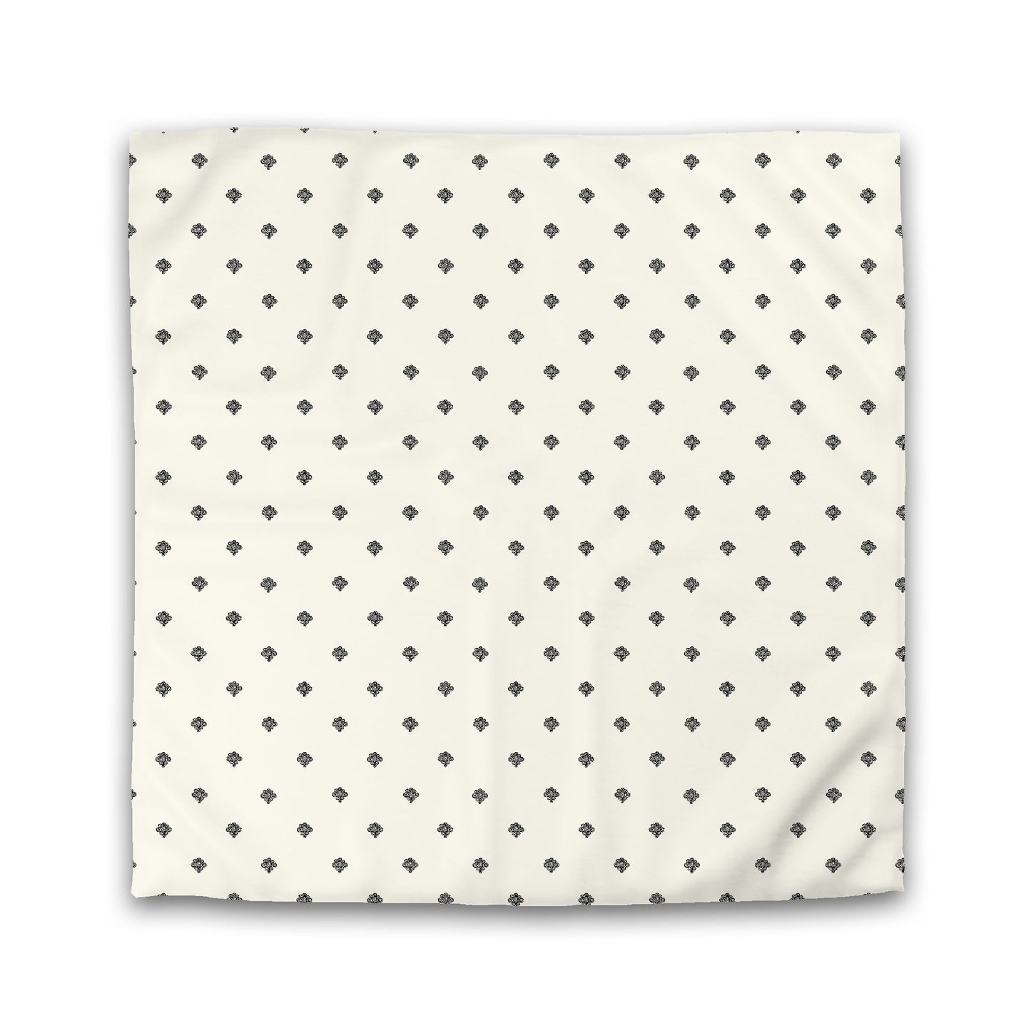 Pale Cream Microfiber Duvet Cover, Black Hand-painted Swizzle Motif Print, Twin XL (width x length) 68 x 92 inches / 173 x 234 cm