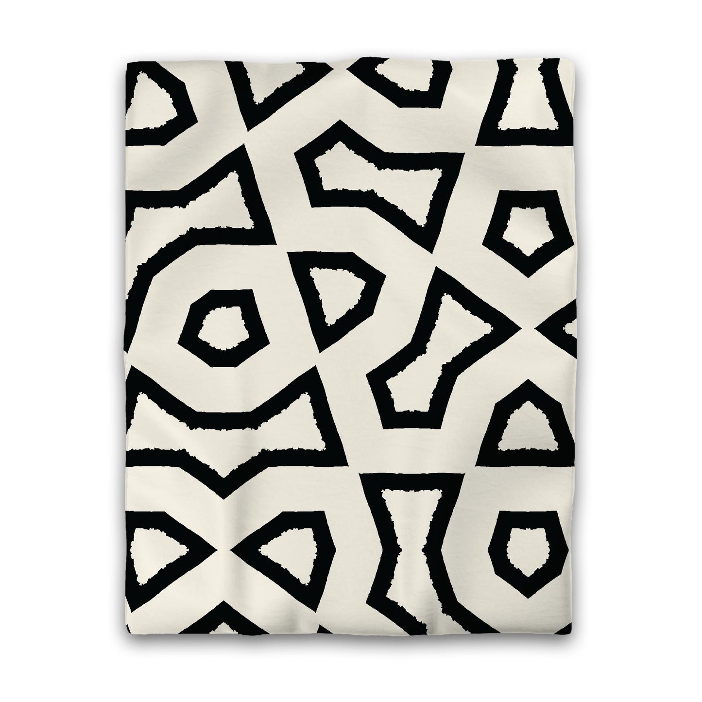 Pale Cream Microfiber Duvet Cover, Bold Black Graphic | MFDU-1013-391