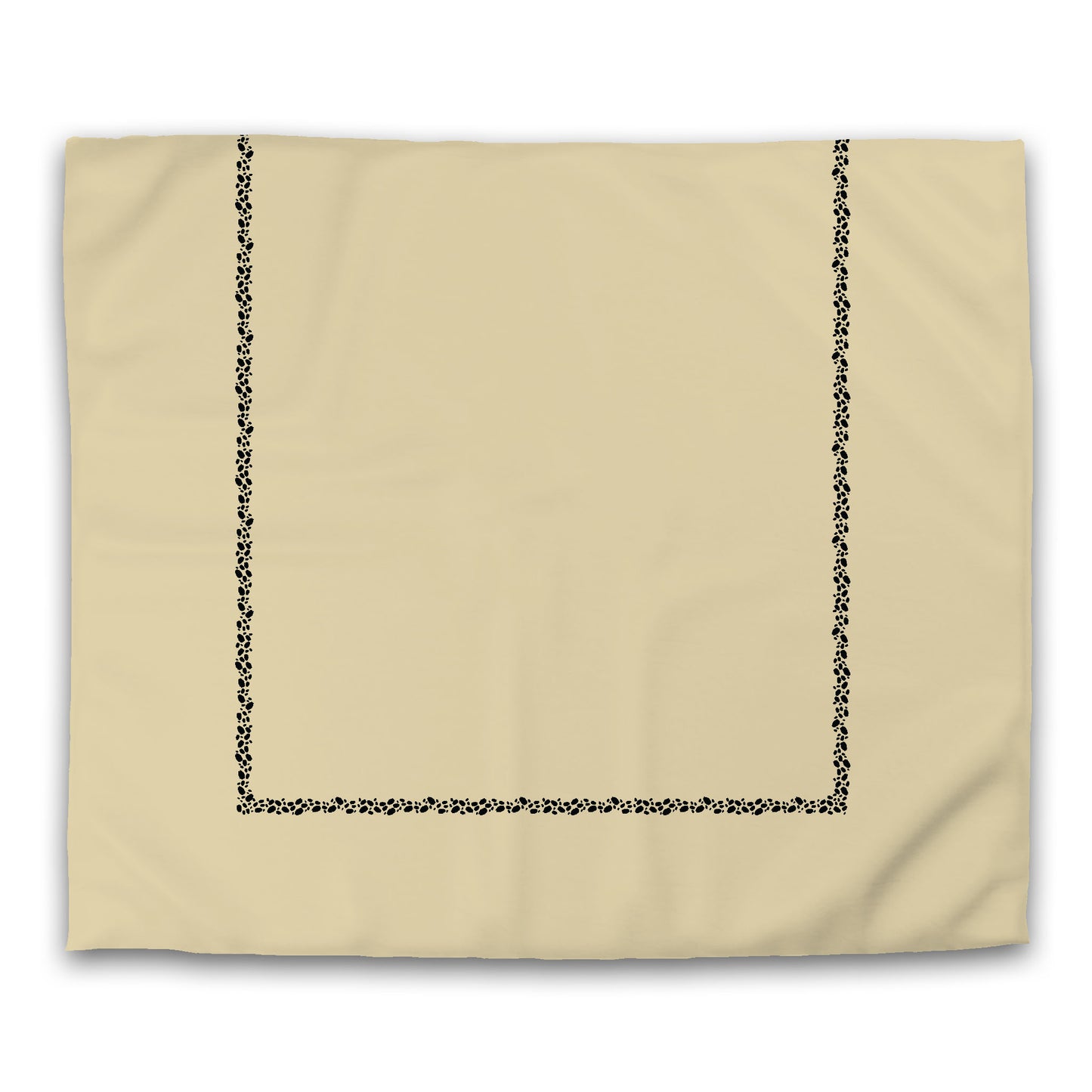 Desert Sand Microfiber Duvet Cover, Black Hand-painted Dab Motif Print, Classic Border, King (width x length) 104 x 88 inches / 264 x 224 cm