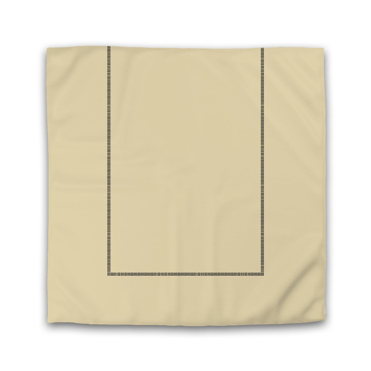 Desert Sand Microfiber Duvet Cover, Black Single Weave Motif Print, Classic Border, Twin XL (width x length) 68 x 92 inches / 173 x 234 cm