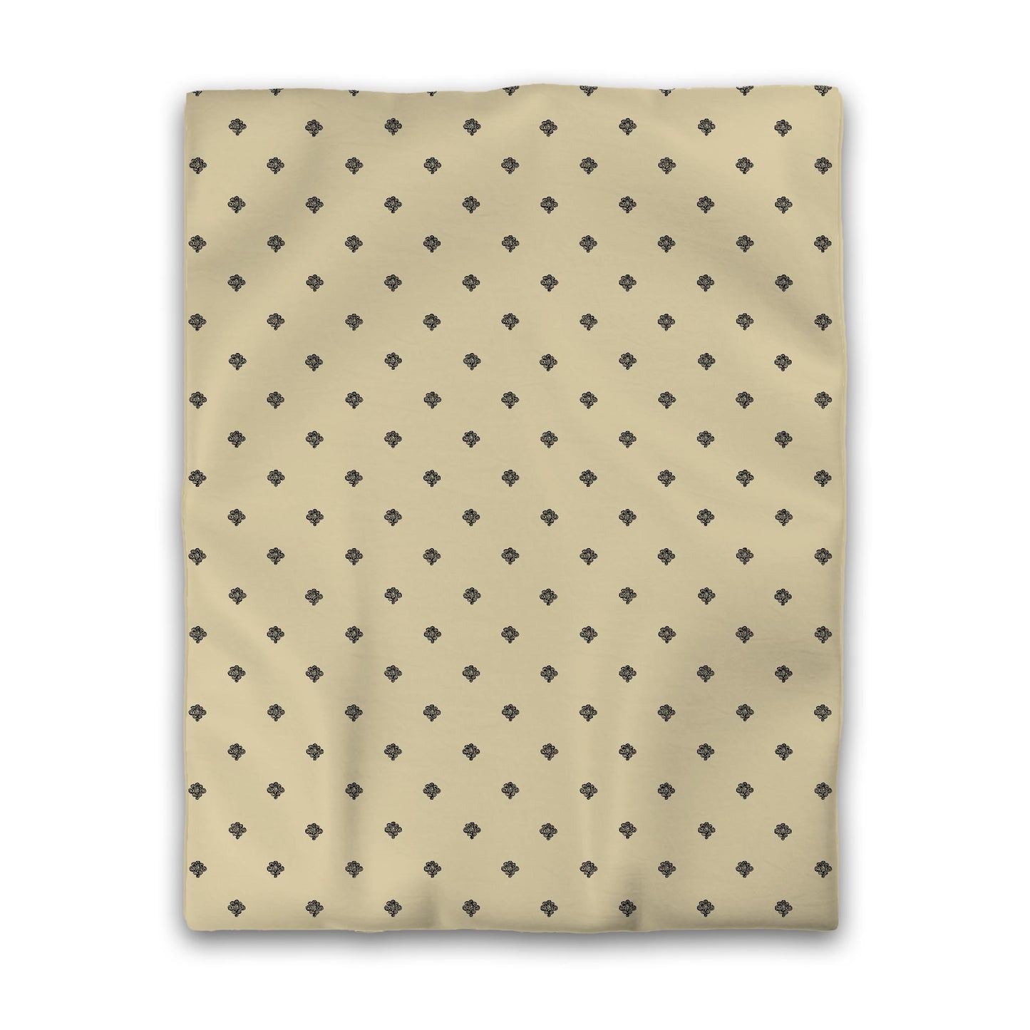 Desert Sand Cotton Sateen Duvet Cover, Black Hand-painted Swizzle Motif Print, Twin (width x length) 70 x 90 inches / 178 x 229 cm