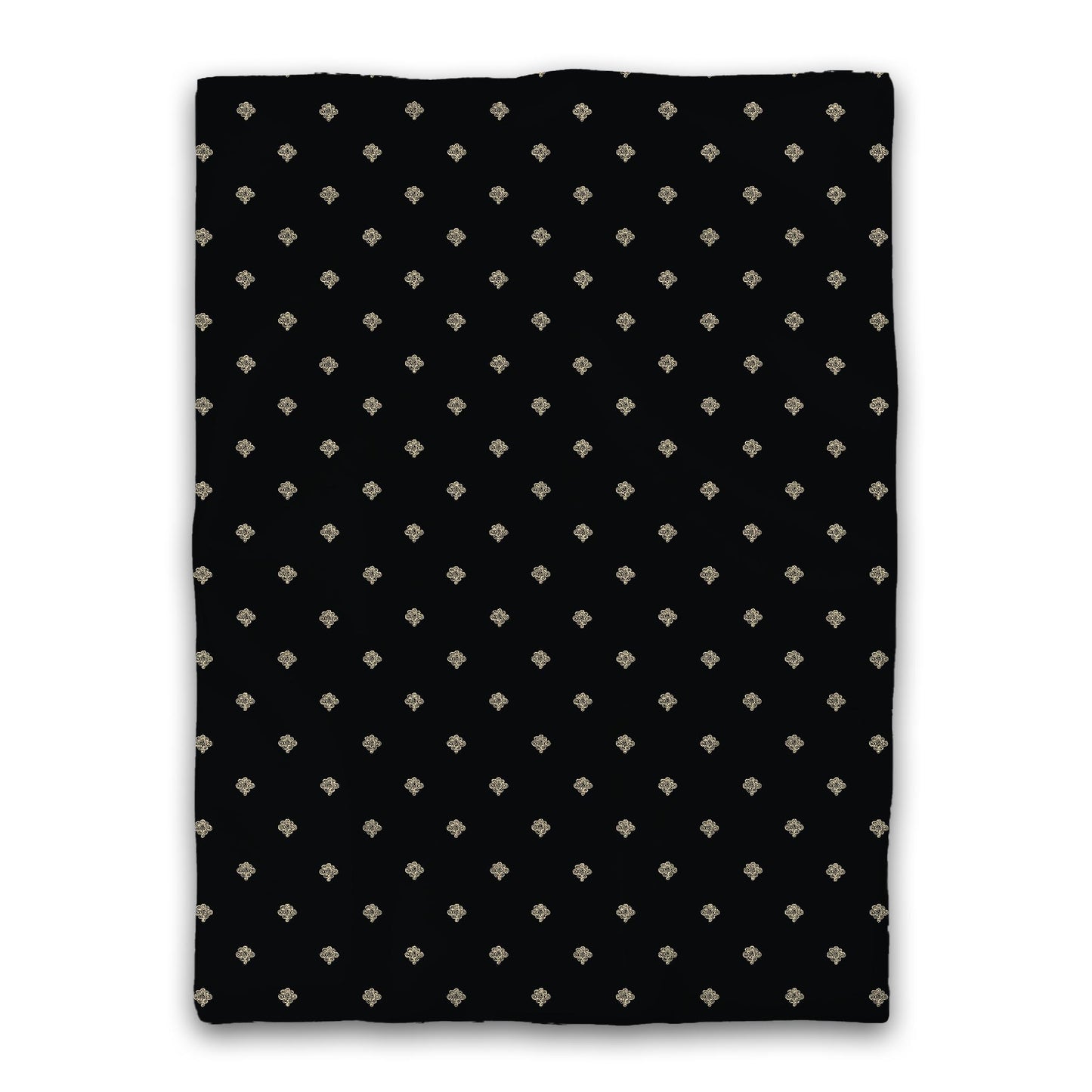 Black Microfiber Duvet Cover, Desert Sand Hand-painted Swizzle Motif Print, Twin (width x length) 68 x 88 inches / 173 x 224 cm