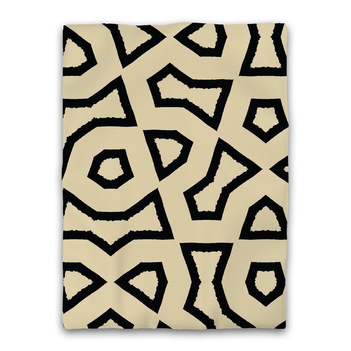 Desert Sand Microfiber Duvet Cover, Bold Black Graphic, Twin (width x length) 68 x 88 inches / 173 x 224 cm