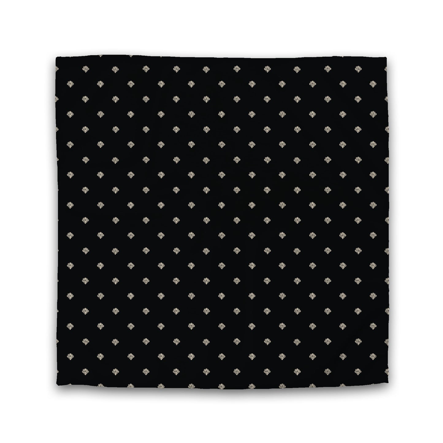 Black Cotton Sateen Duvet Cover, Beige Hand-painted Swizzle Motif Print | CSDU-1015-172