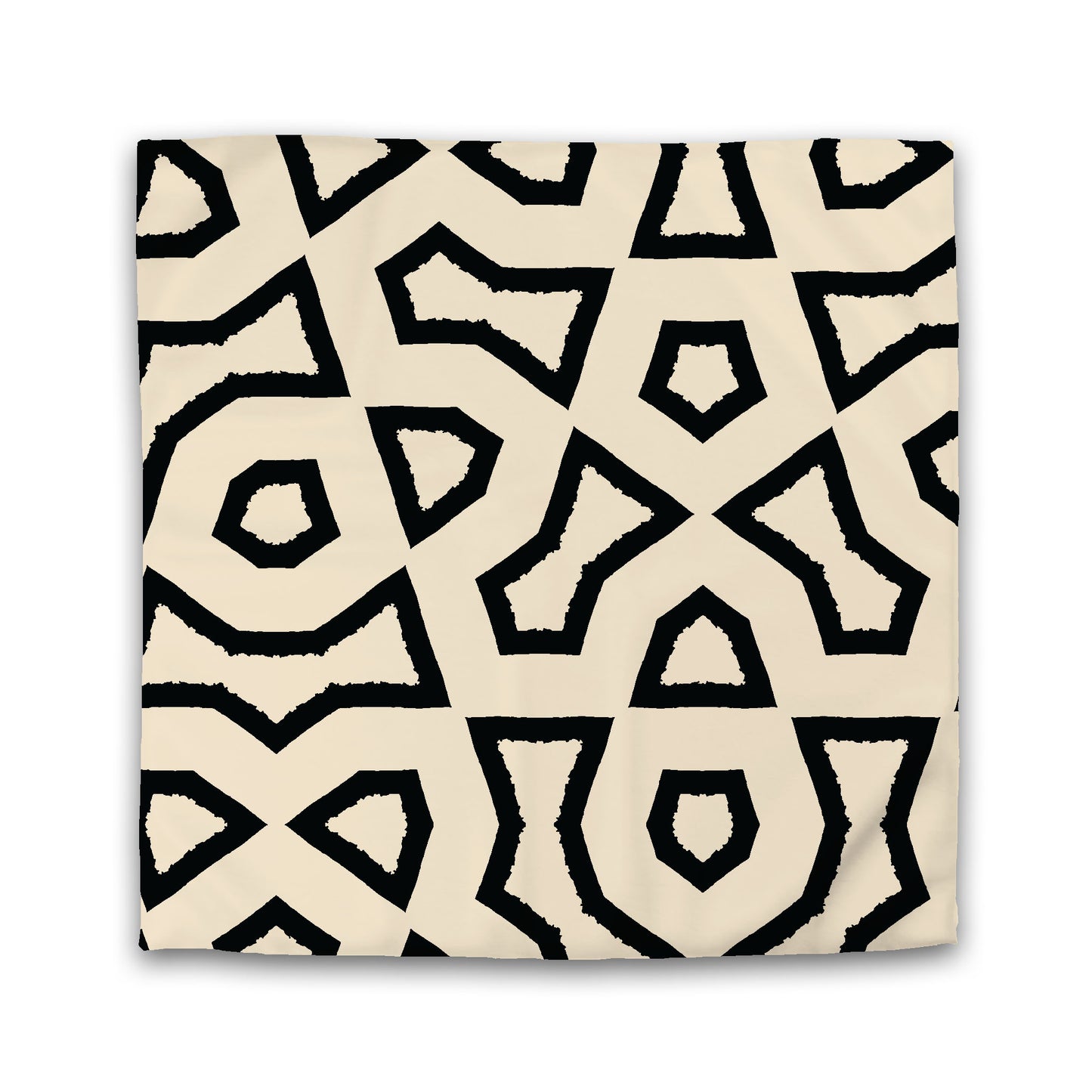 Beige Microfiber Duvet Cover, Bold Black Graphic, Twin XL (width x length) 68 x 92 inches / 173 x 234 cm