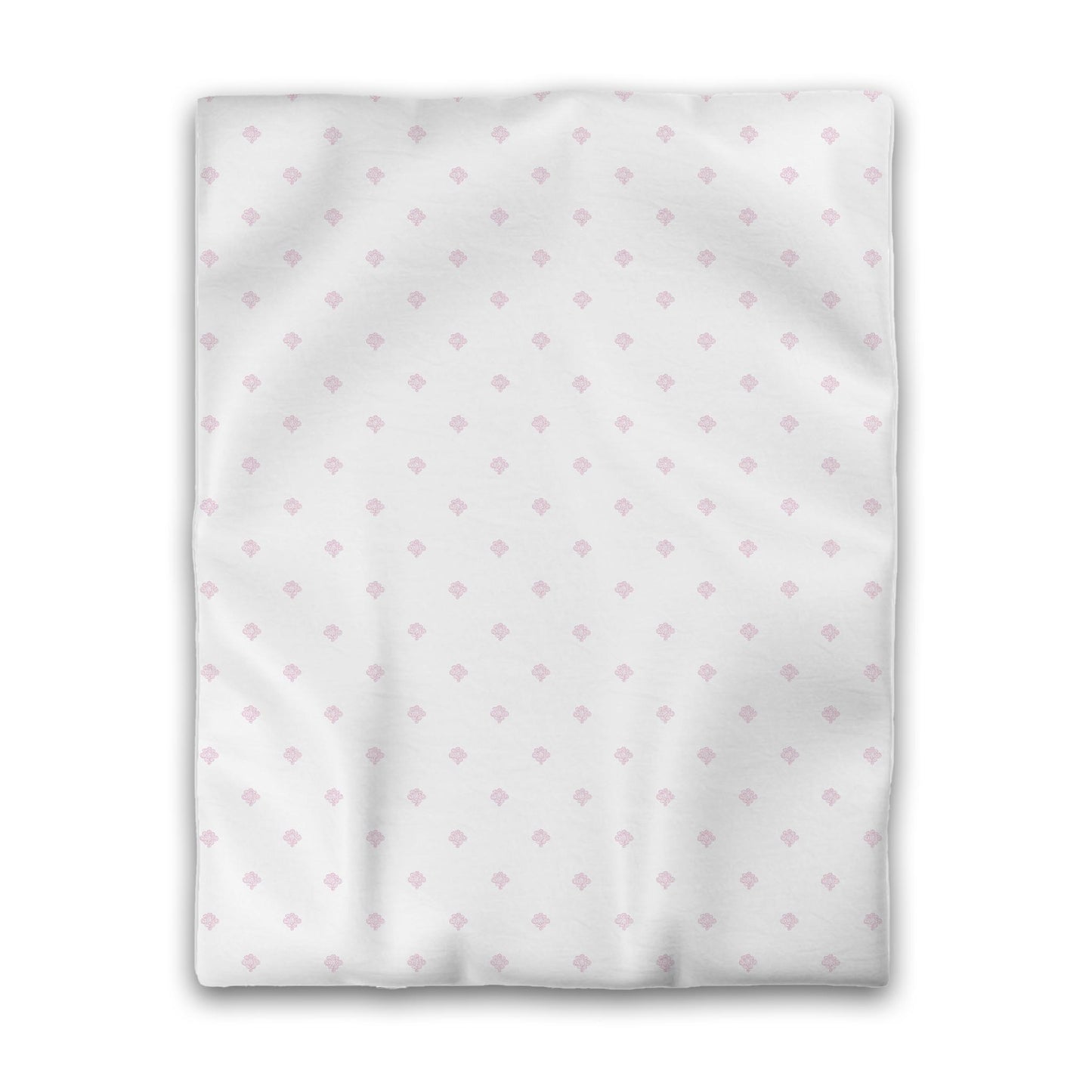 Off-white Cotton Sateen Duvet Cover, Pink Hand-painted Swizzle Motif Print, Twin (width x length) 70 x 90 inches / 178 x 229 cm