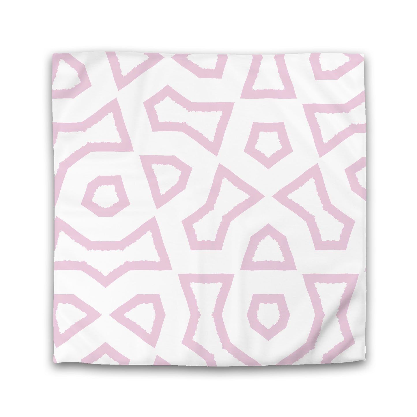 Off-white Cotton Sateen Duvet Cover, Bold Pink Graphic, King (width x length) 106 x 92 inches / 269 x 234 cm