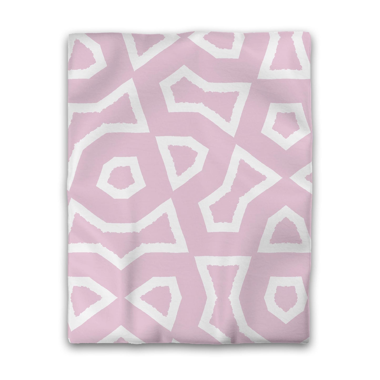 Pink Microfiber Duvet Cover, Bold White Graphic, Twin (width x length) 68 x 88 inches / 173 x 224 cm