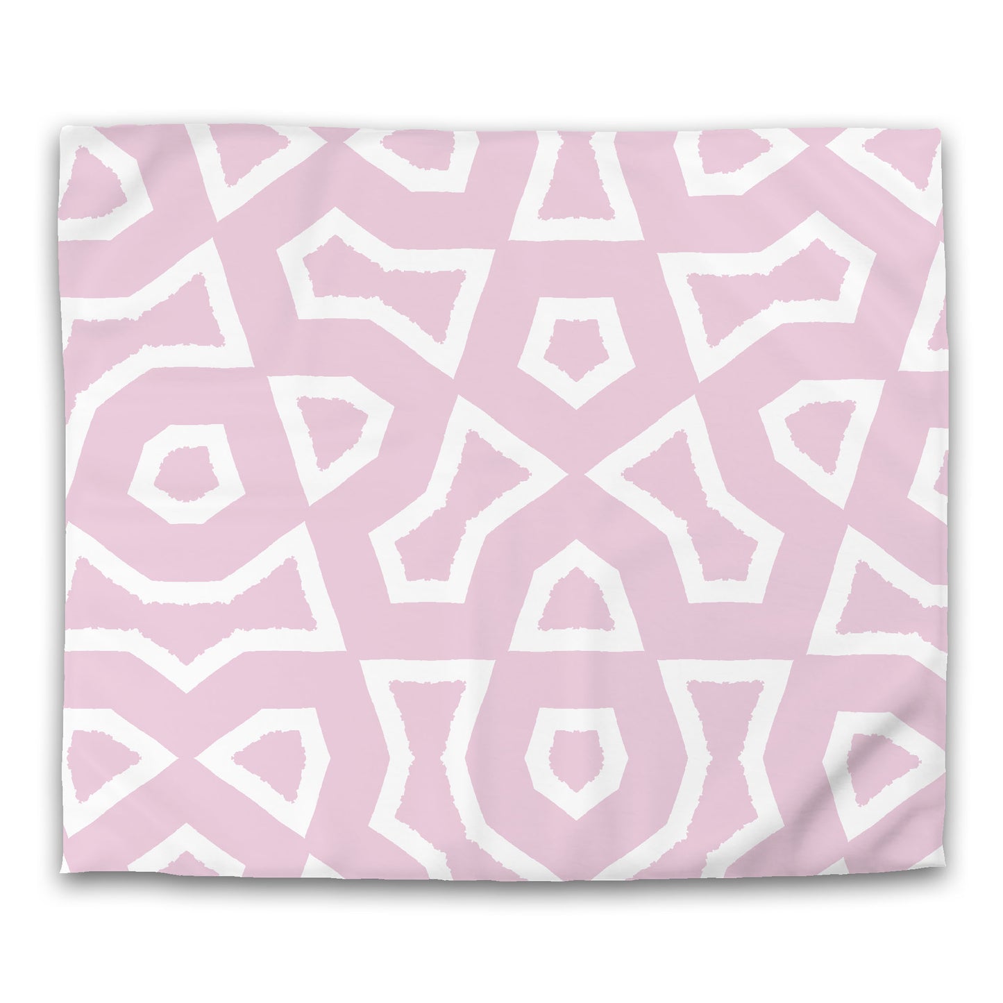Pink Microfiber Duvet Cover, Bold White Graphic | MFDU-1081-392