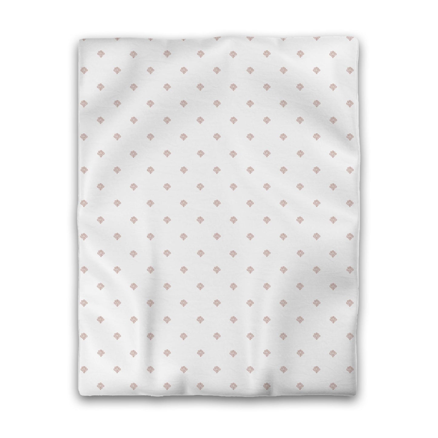 White Microfiber Duvet Cover, Salmon Hand-painted Swizzle Motif Print, Twin (width x length) 68 x 88 inches / 173 x 224 cm