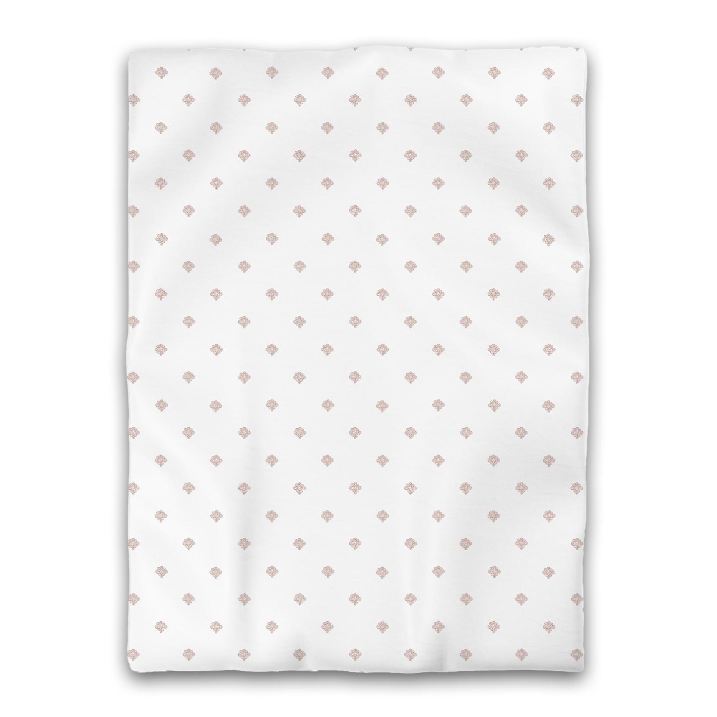 White Microfiber Duvet Cover, Salmon Hand-painted Swizzle Motif Print, Twin XL (width x length) 68 x 92 inches / 173 x 234 cm