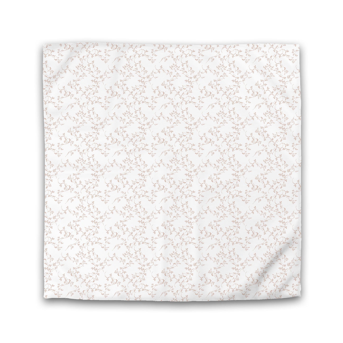 White Microfiber Duvet Cover, Salmon Hand-painted Vine Print, King (width x length) 104 x 88 inches / 264 x 224 cm