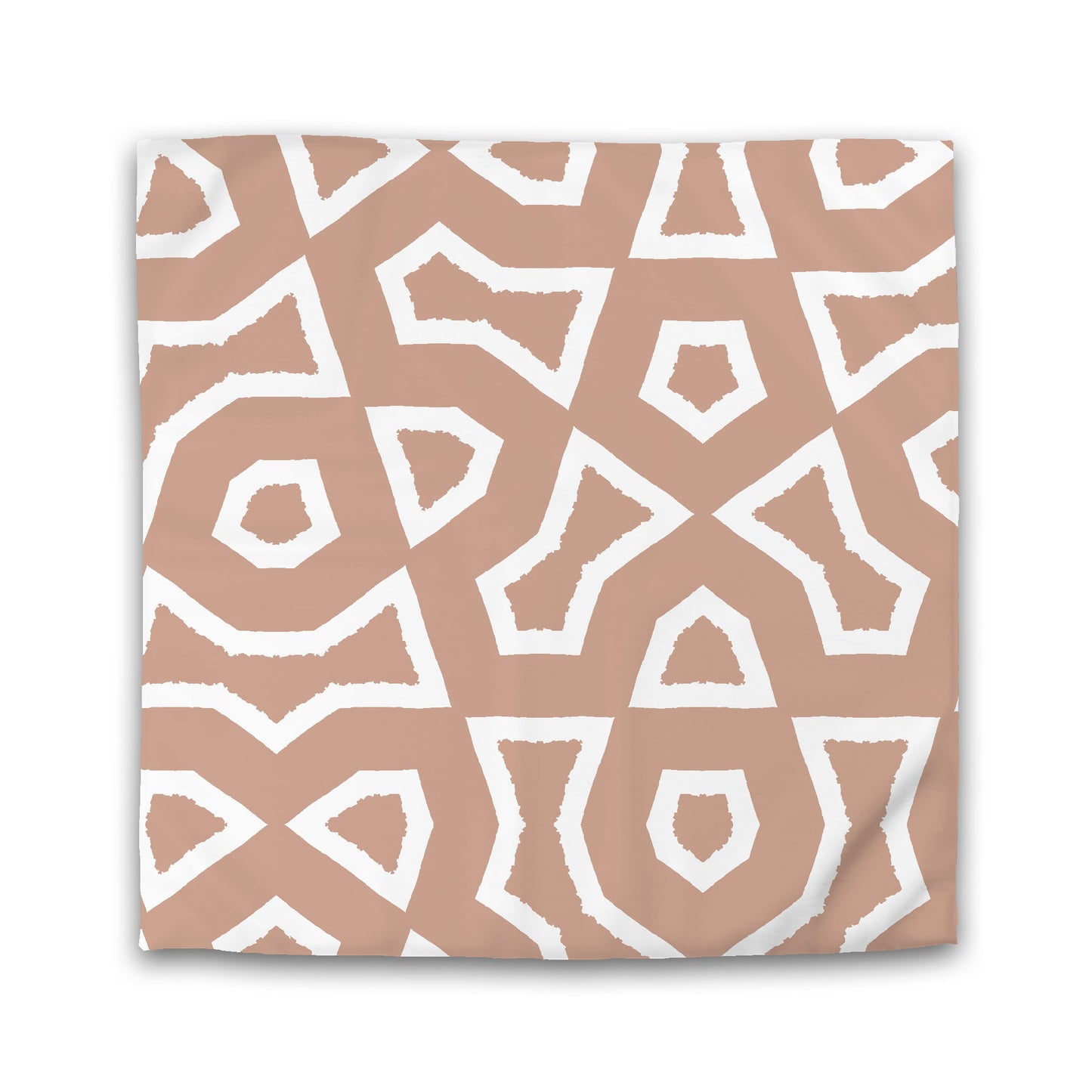 Salmon Microfiber Duvet Cover, Bold White Graphic, King (width x length) 104 x 88 inches / 264 x 224 cm