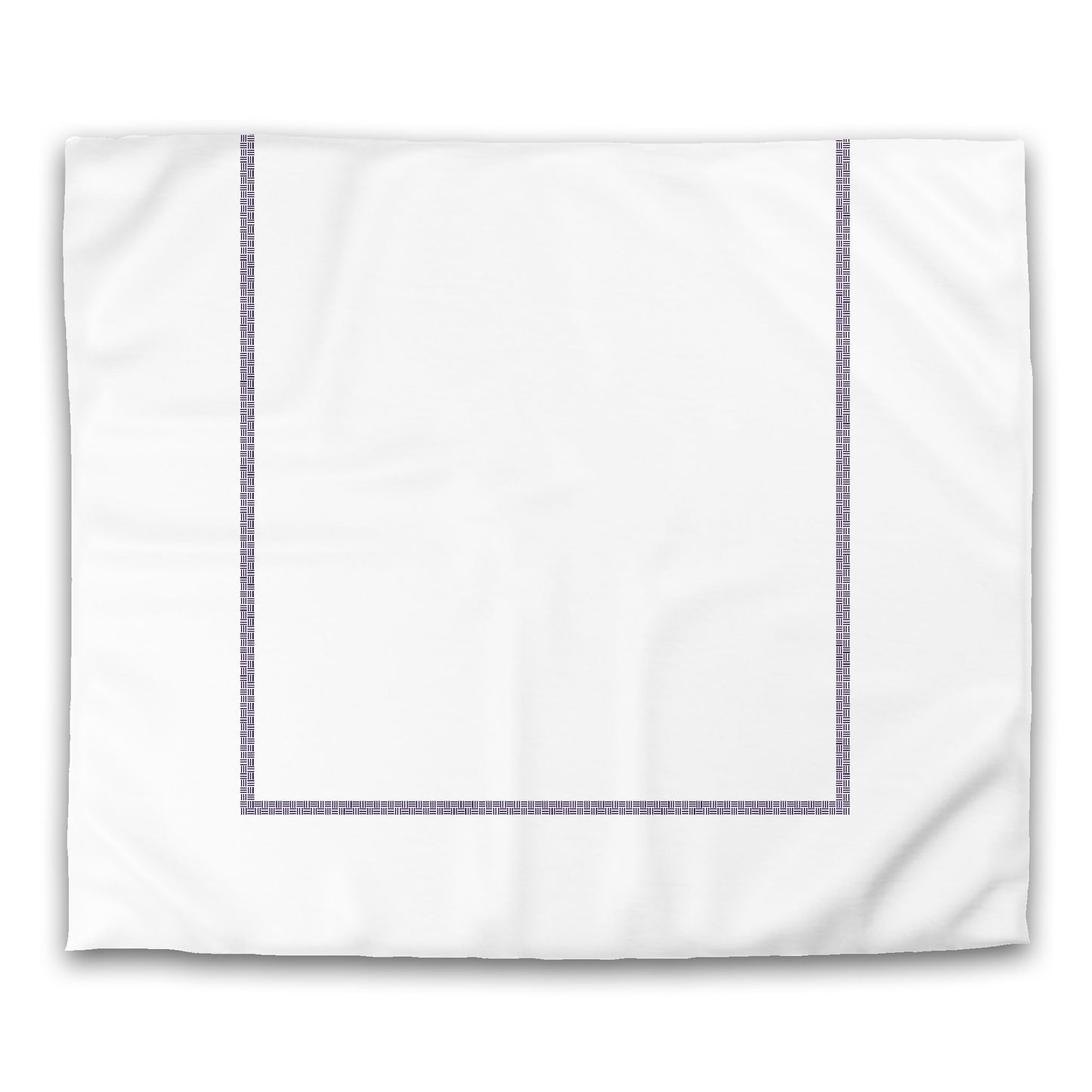 White Microfiber Duvet Cover, Purple Double Weave Motif Print, Classic Border | MFDU-1143-143