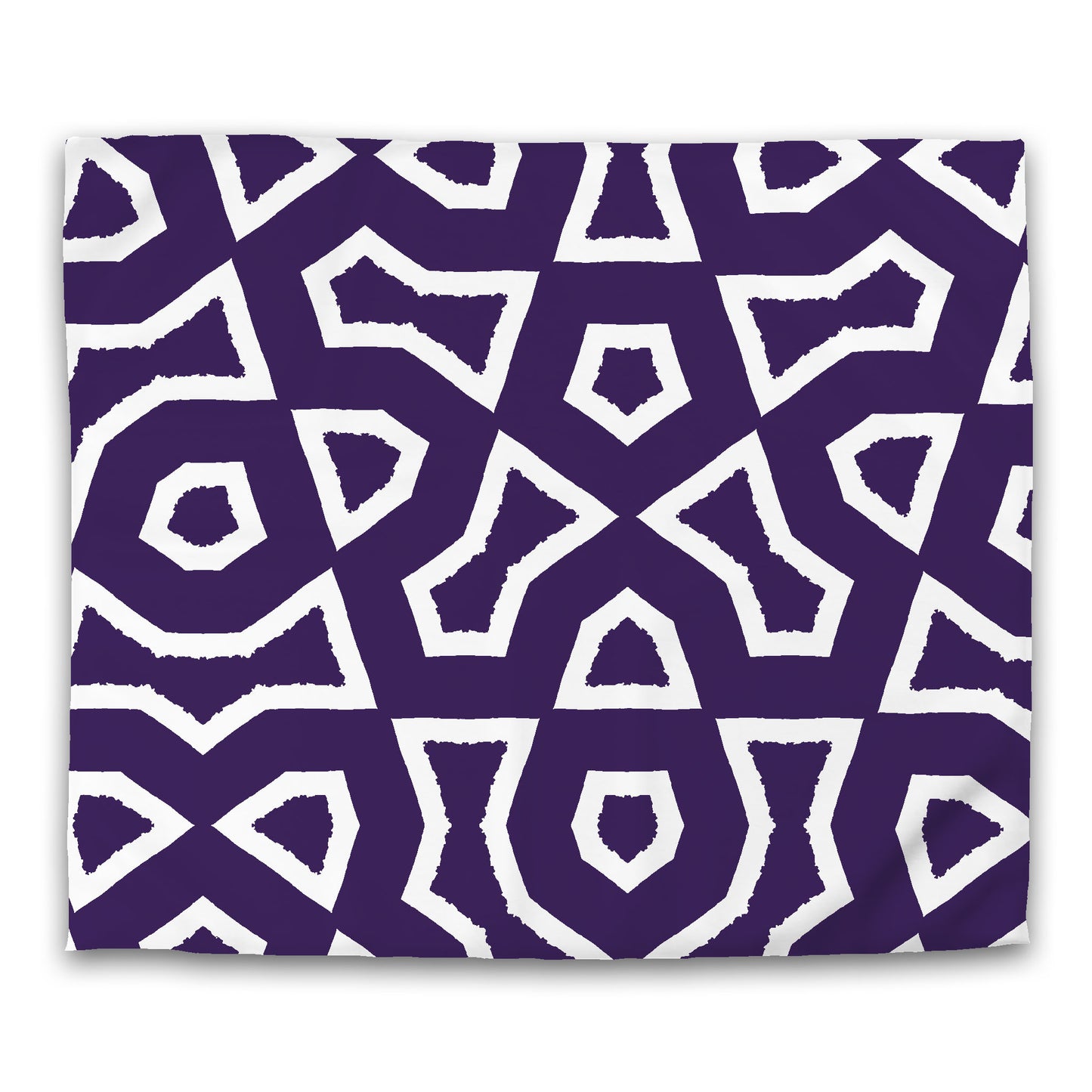 Purple Microfiber Duvet Cover, Bold White Graphic | MFDU-1143-392