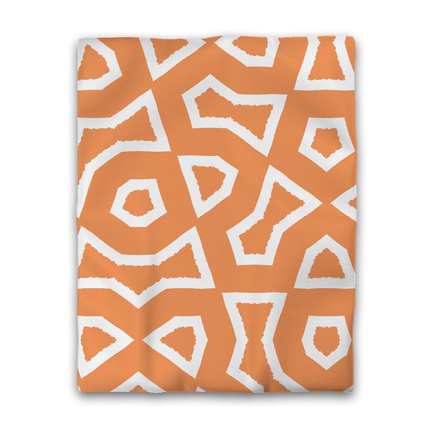 Orange Microfiber Duvet Cover, Bold White Graphic, Twin (width x length) 68 x 88 inches / 173 x 224 cm