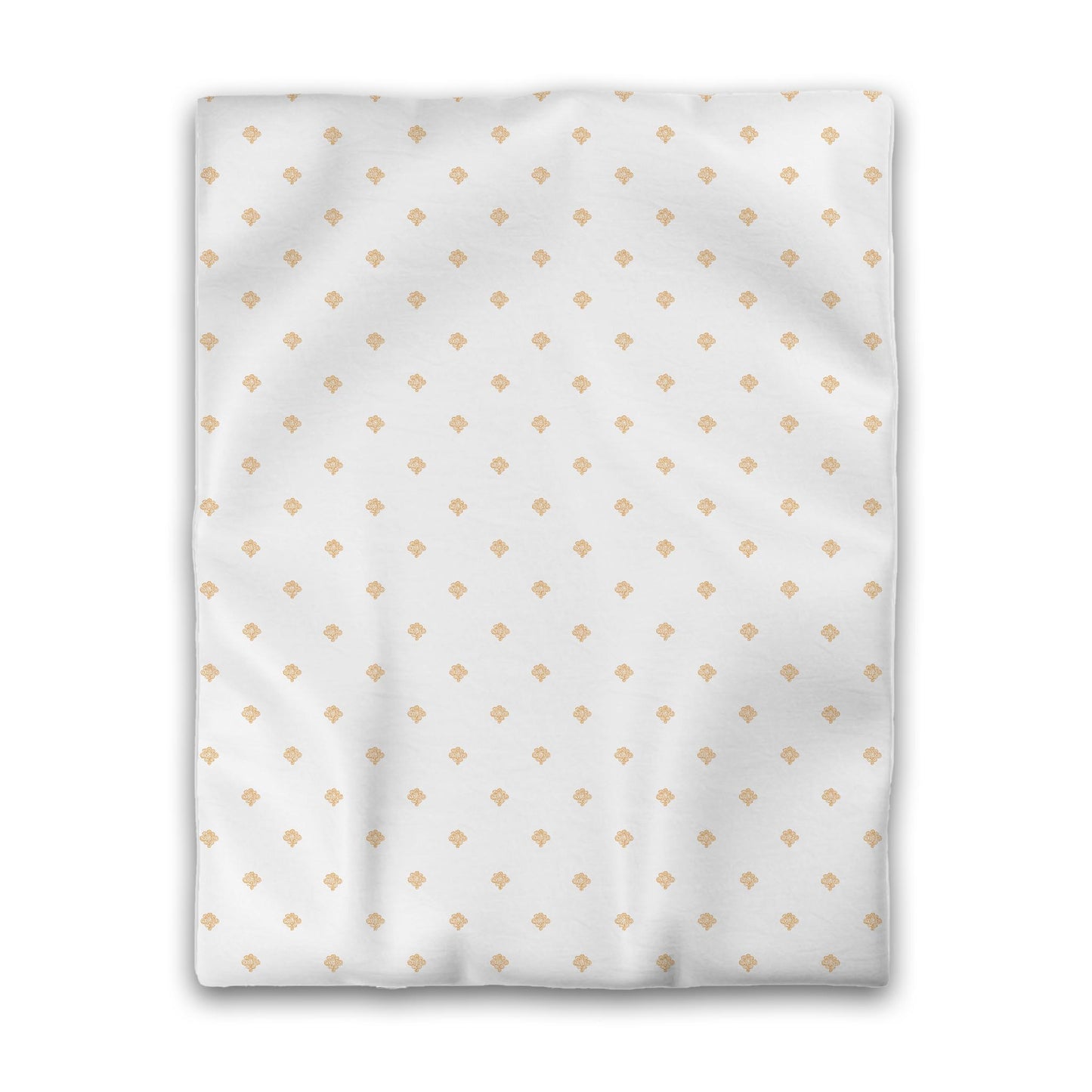 Off-white Cotton Sateen Duvet Cover, Pale Orange Hand-painted Swizzle Motif Print, Twin (width x length) 70 x 90 inches / 178 x 229 cm