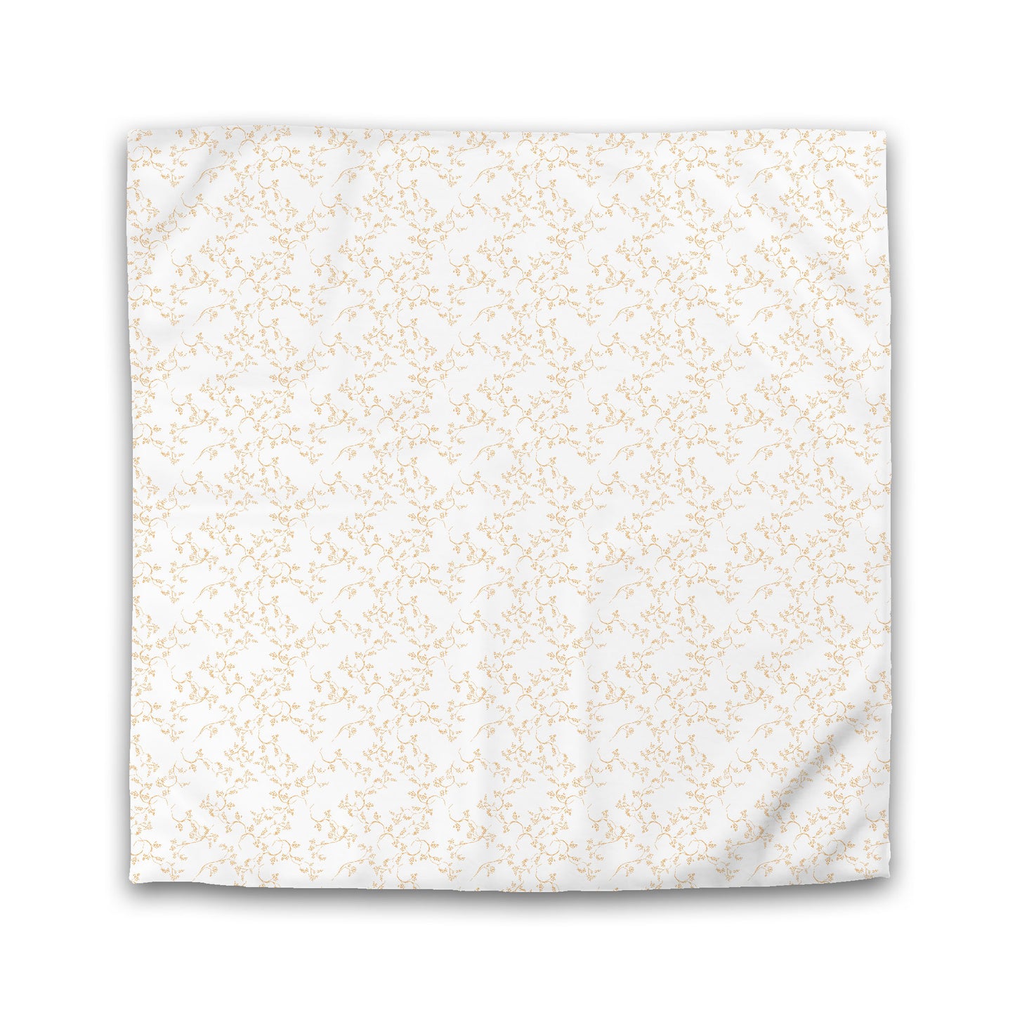 White Microfiber Duvet Cover, Pale Orange Hand-painted Vine Print, King (width x length) 104 x 88 inches / 264 x 224 cm