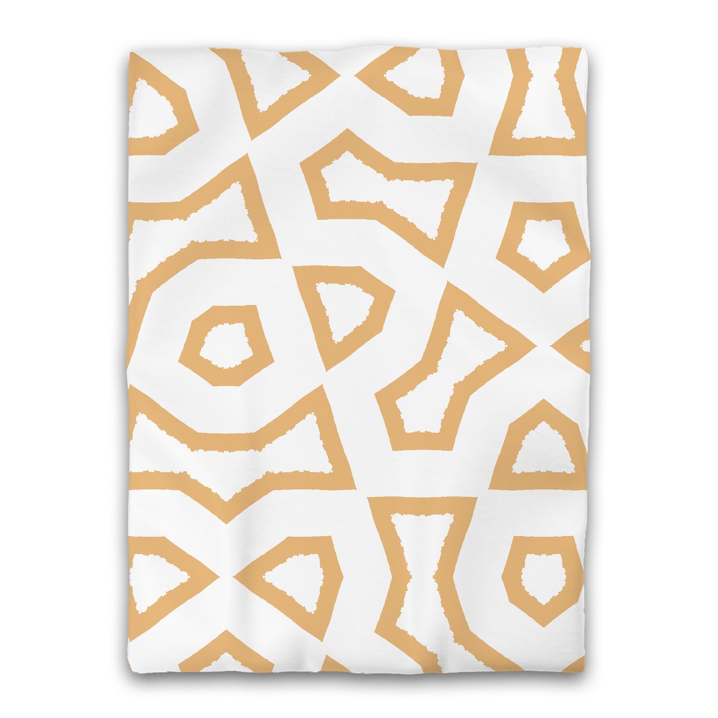 White Microfiber Duvet Cover, Bold Pale Orange Graphic, Twin XL (width x length) 68 x 92 inches / 173 x 234 cm