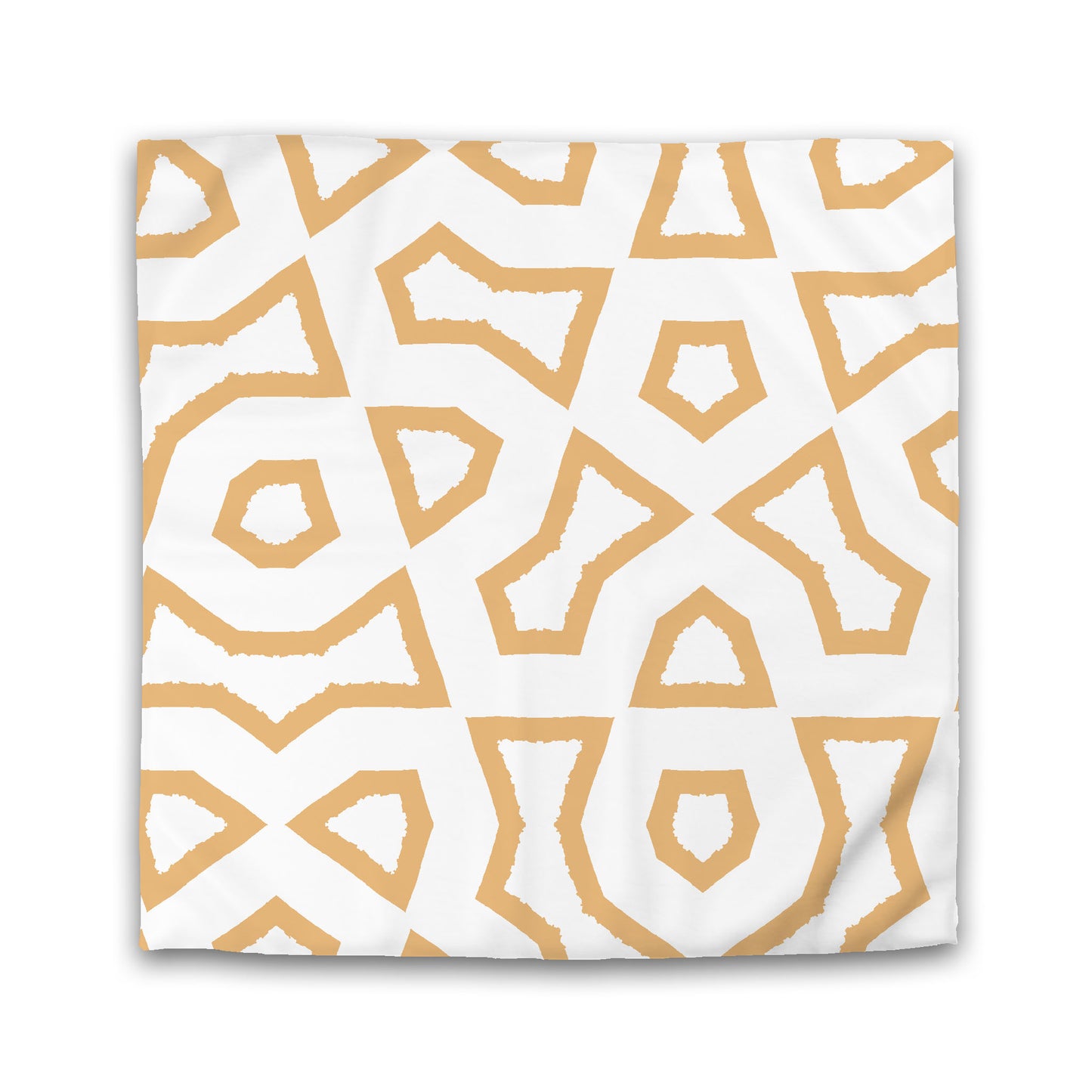 White Microfiber Duvet Cover, Bold Pale Orange Graphic, King (width x length) 104 x 88 inches / 264 x 224 cm