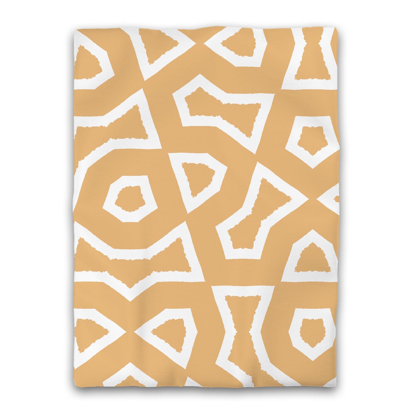 Pale Orange Microfiber Duvet Cover, Bold White Graphic, Twin XL (width x length) 68 x 92 inches / 173 x 234 cm