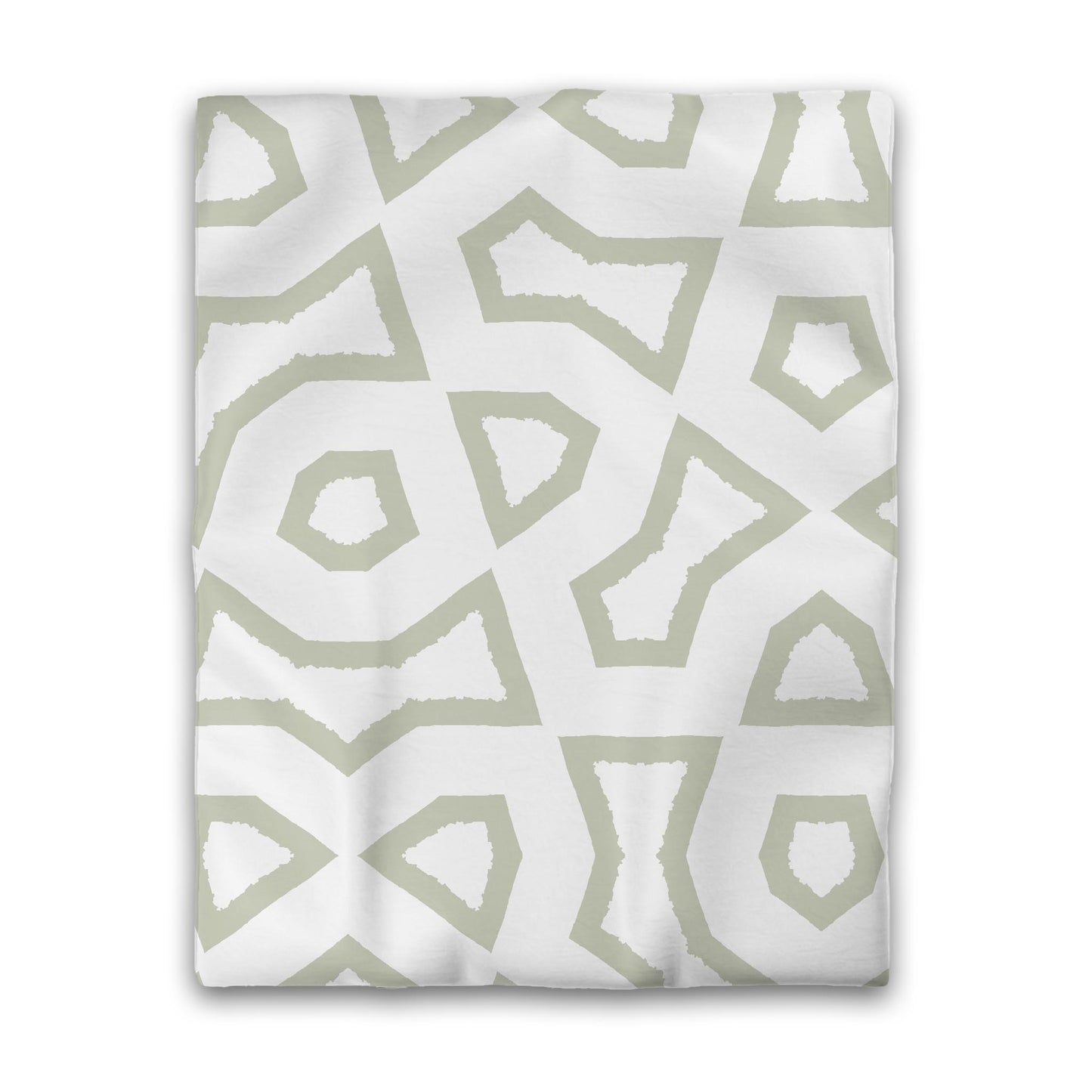 White Microfiber Duvet Cover, Bold Pale Green Graphic, Twin (width x length) 68 x 88 inches / 173 x 224 cm