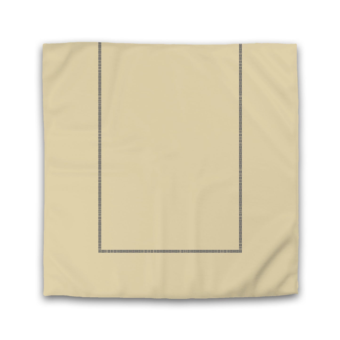 Desert Sand Microfibre Duvet Cover, Navy Blue Single Weave Motif Print, Classic Border, Queen (width x length) 88 x 88 inches / 224 x 224 cm