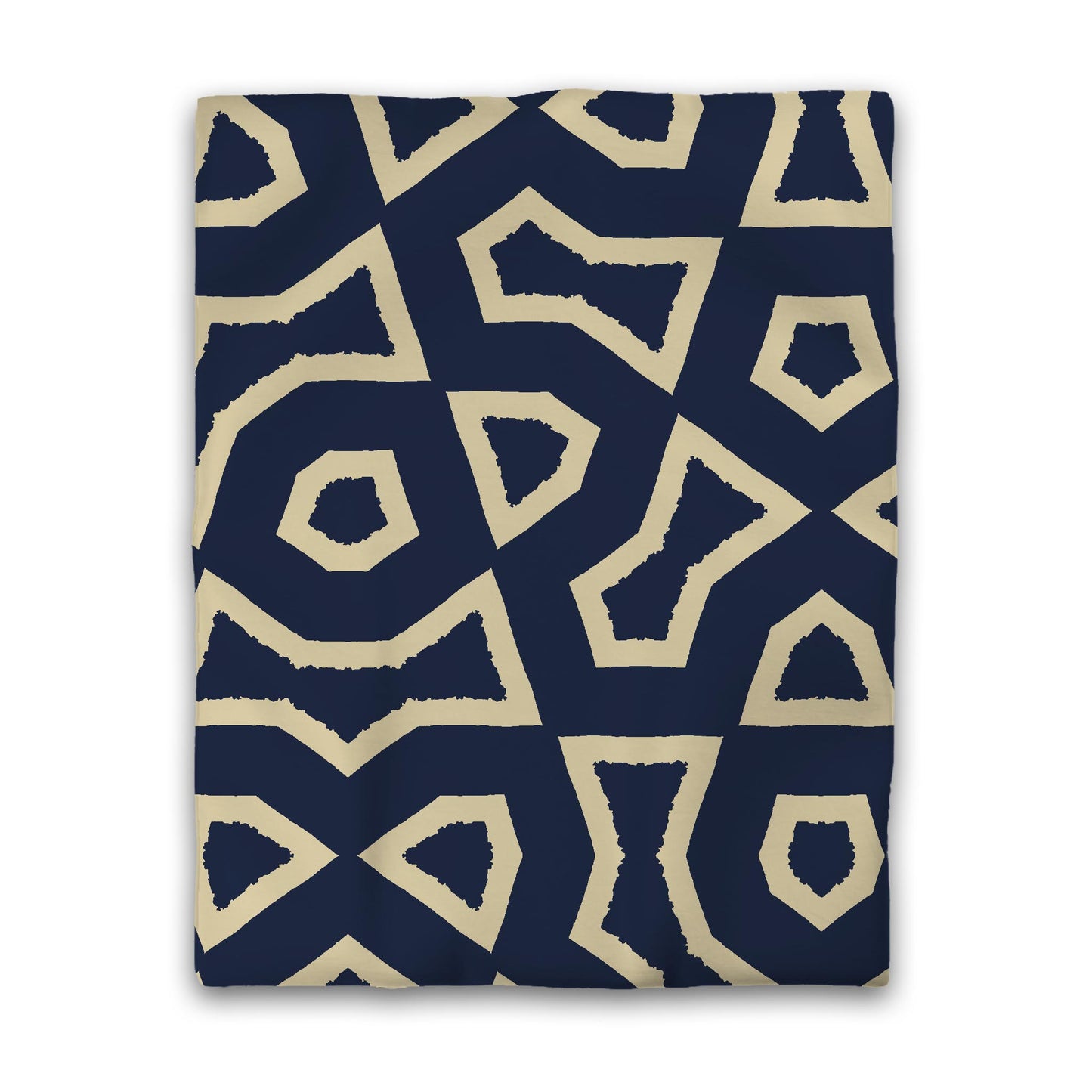 Navy Blue Microfiber Duvet Cover, Bold Desert Sand Graphic, Twin (width x length) 68 x 88 inches / 173 x 224 cm