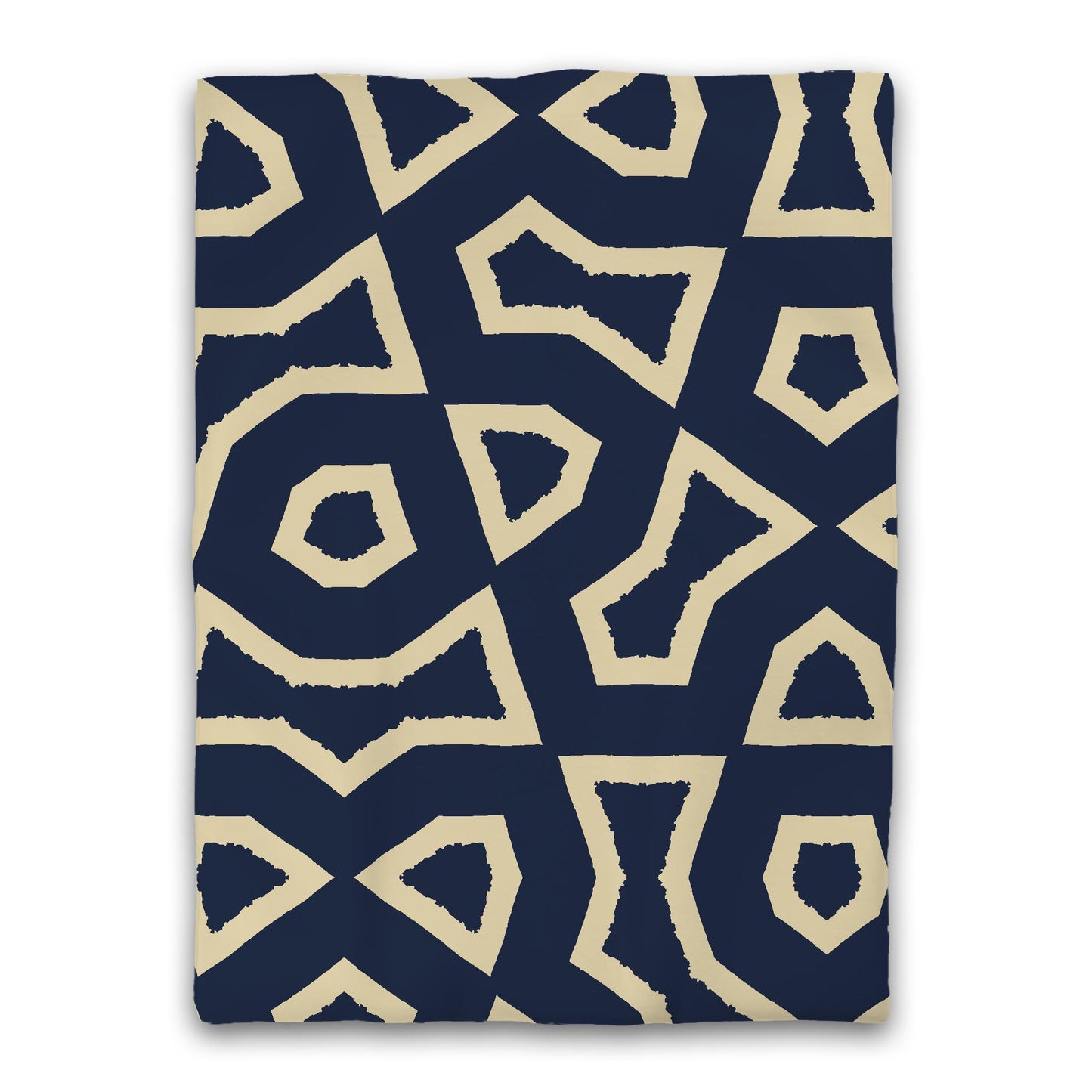 Navy Blue Microfiber Duvet Cover, Bold Desert Sand Graphic, Twin XL (width x length) 68 x 92 inches / 173 x 234 cm
