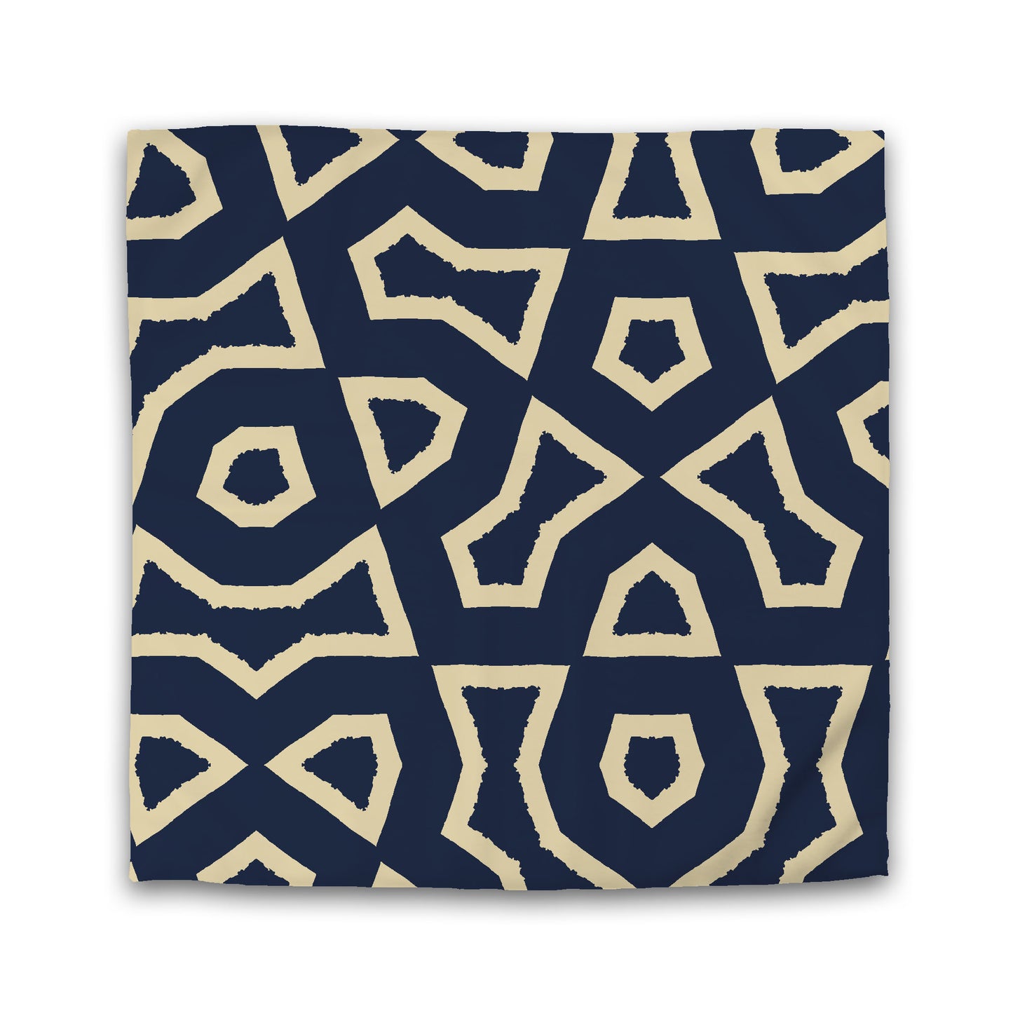 Navy Blue Microfiber Duvet Cover, Bold Desert Sand Graphic, Queen (width x length) 88 x 88 inches / 224 x 224 cm