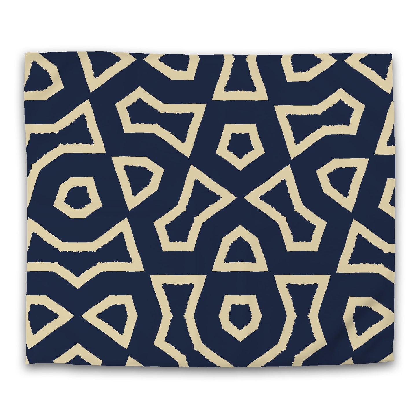 Navy Blue Microfiber Duvet Cover, Bold Desert Sand Graphic, King (width x length) 104 x 88 inches / 264 x 224 cm