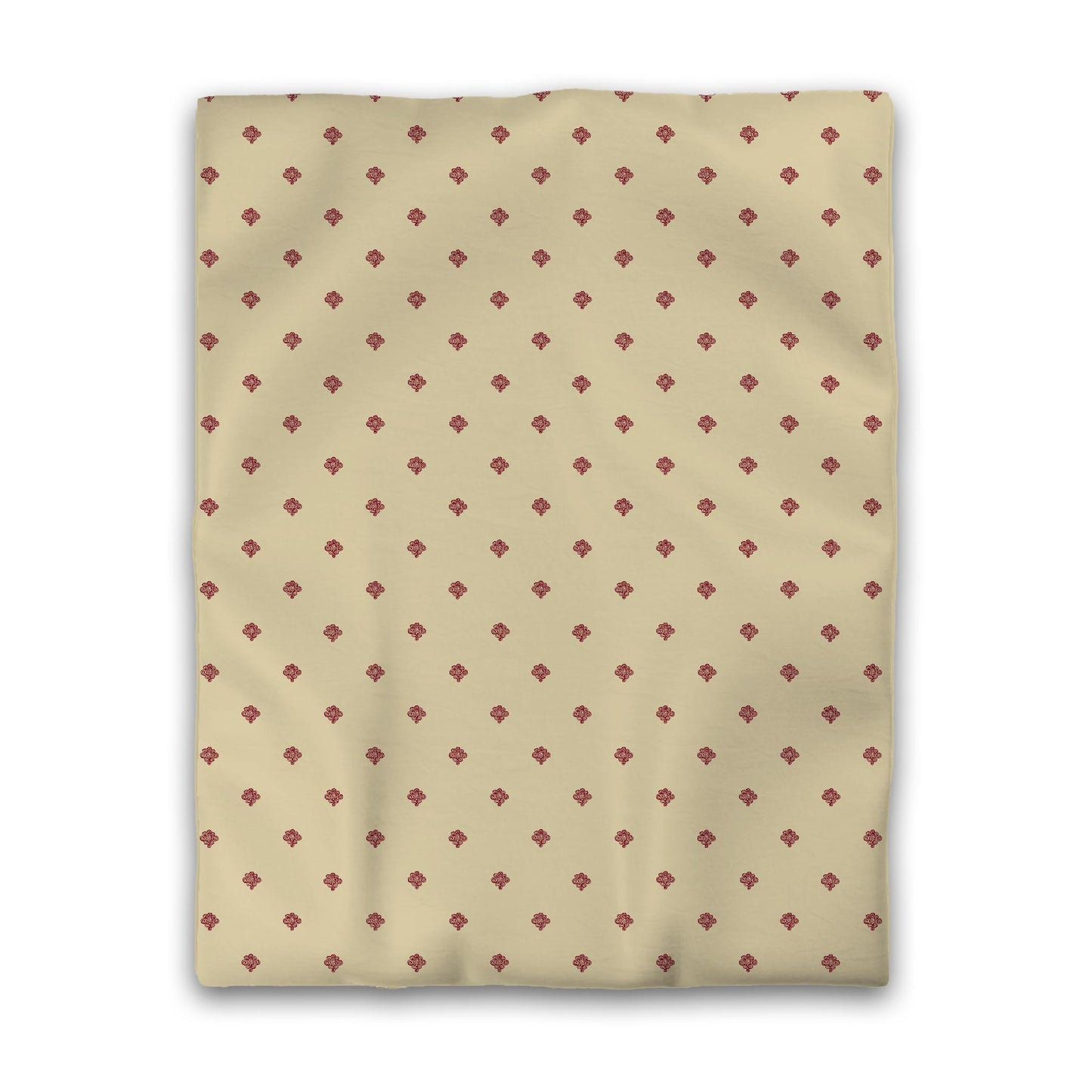 Desert Sand Microfibre Duvet Cover, Burgundy Red Hand-painted Swizzle Motif Print, Twin (width x length) 68 x 88 inches / 173 x 224 cm